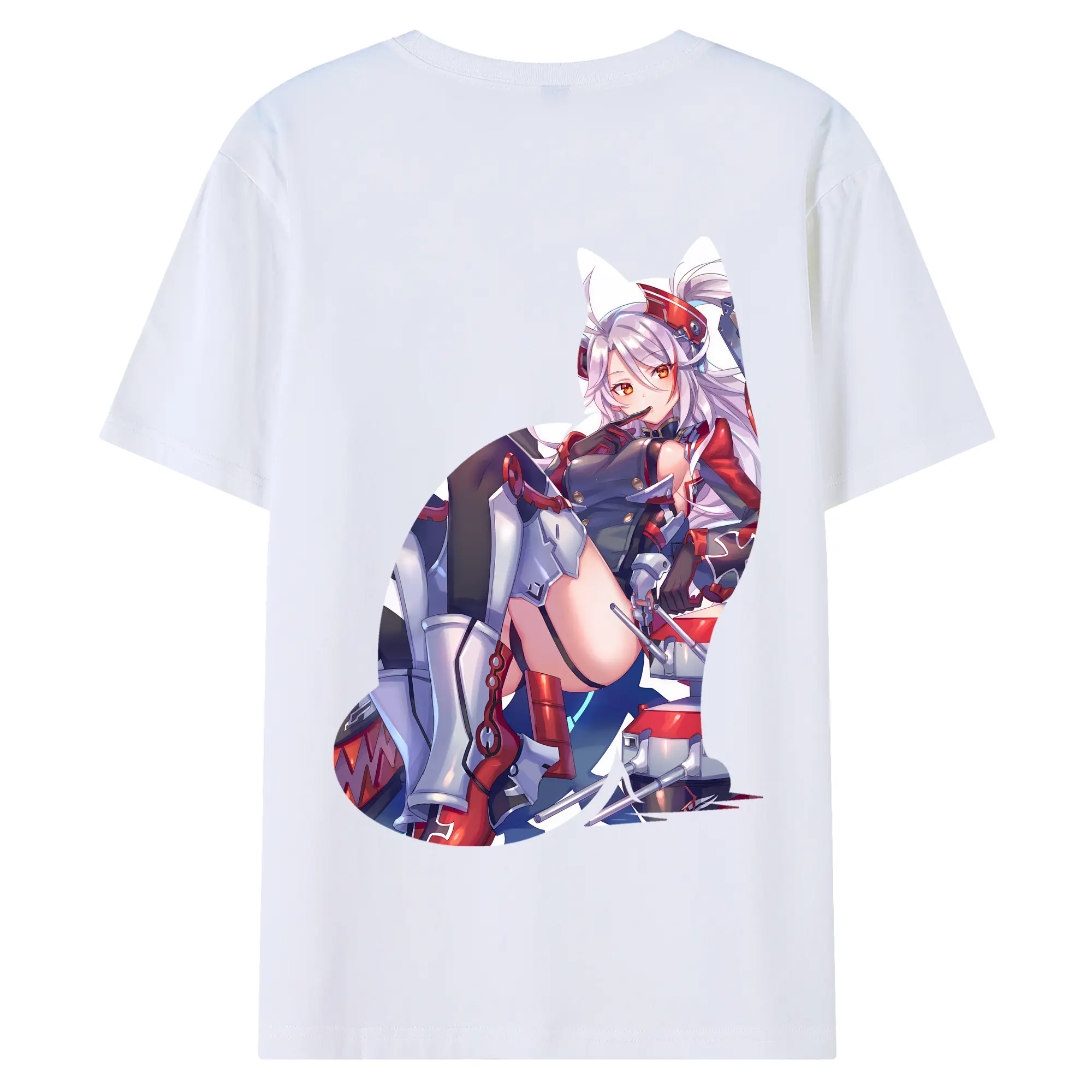 アズールレーン グッズ,プリンツ・オイゲン - 綿100％ 半袖Tシャツ ・ バックプリント ・ 快適 通気性 ・ 日常使い 散歩 スポーツ用
