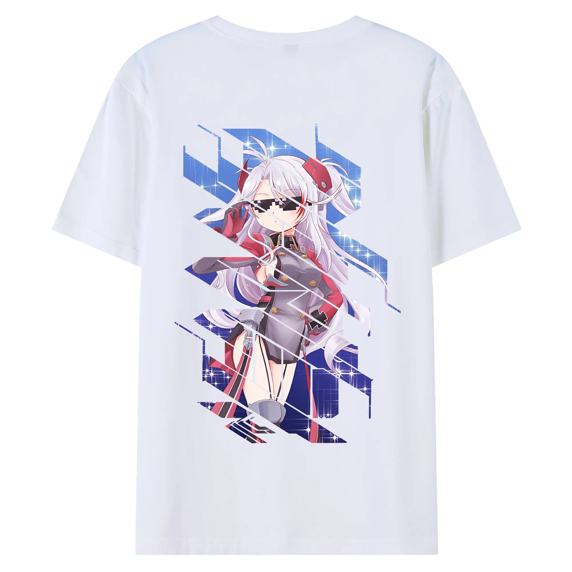 アズールレーン グッズ,プリンツ・オイゲン - 綿100％ 半袖Tシャツ ・ バックプリント ・ 快適 通気性 ・ 日常使い 散歩 スポーツ用