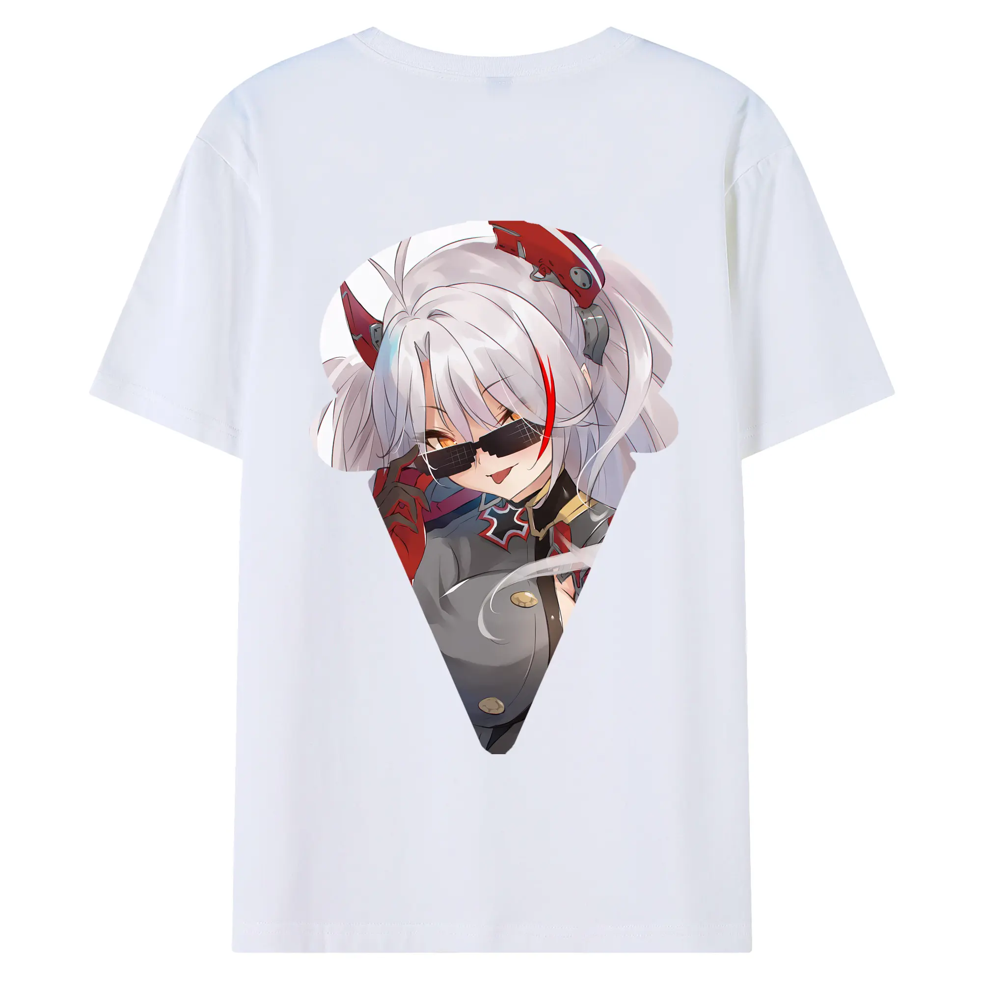 アズールレーン グッズ,プリンツ・オイゲン - 綿100％ 半袖Tシャツ ・ バックプリント ・ 快適 通気性 ・ 日常使い 散歩 スポーツ用