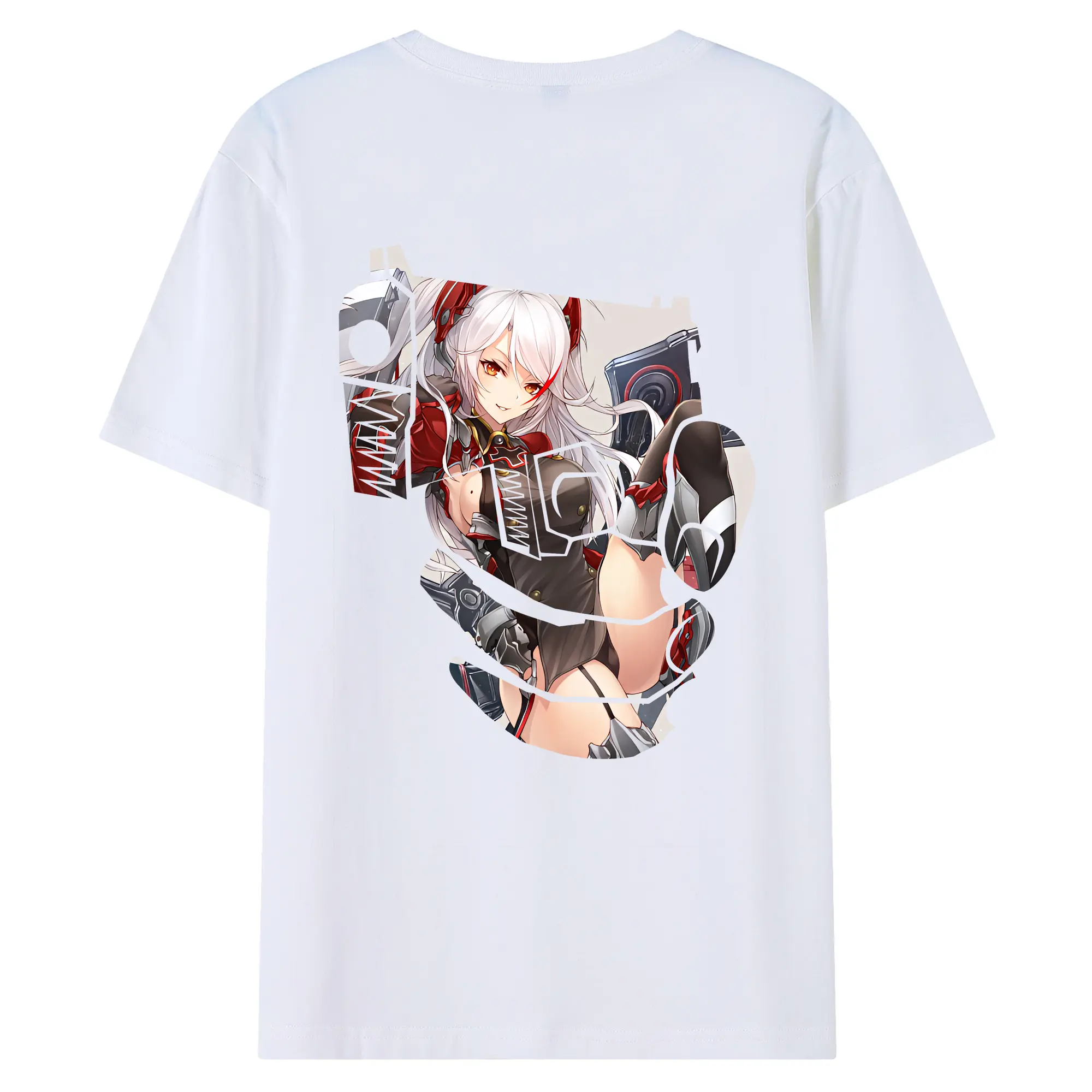 アズールレーン グッズ,プリンツ・オイゲン - 綿100％ 半袖Tシャツ ・ バックプリント ・ 快適 通気性 ・ 日常使い 散歩 スポーツ用