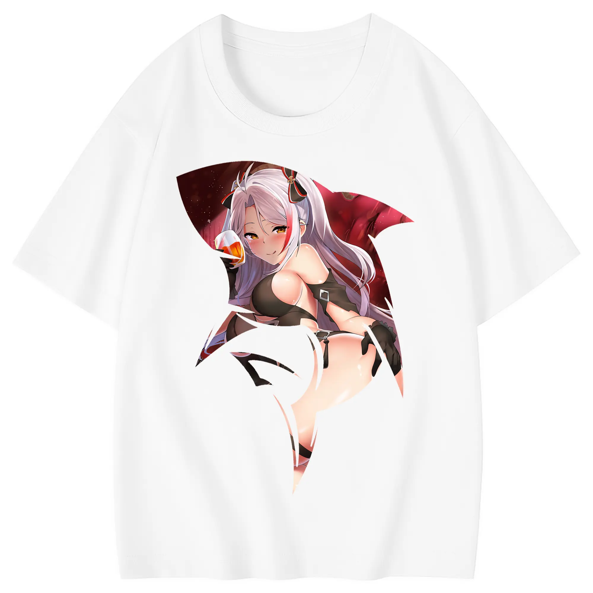 アズールレーン グッズ,プリンツ・オイゲン - 綿100％ キッズTシャツ ・ フロントプリント ・ 快適 通気性 ・ スポーツ カジュアル 散歩用