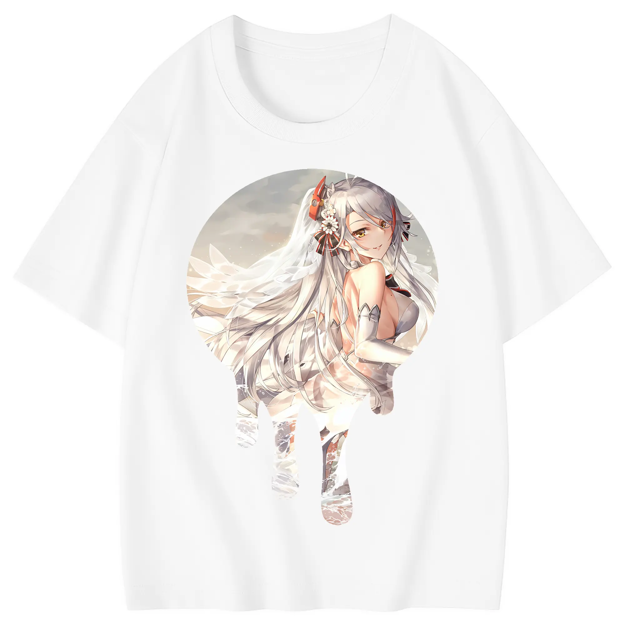 アズールレーン グッズ,プリンツ・オイゲン - 綿100％ キッズTシャツ ・ フロントプリント ・ 快適 通気性 ・ スポーツ カジュアル 散歩用