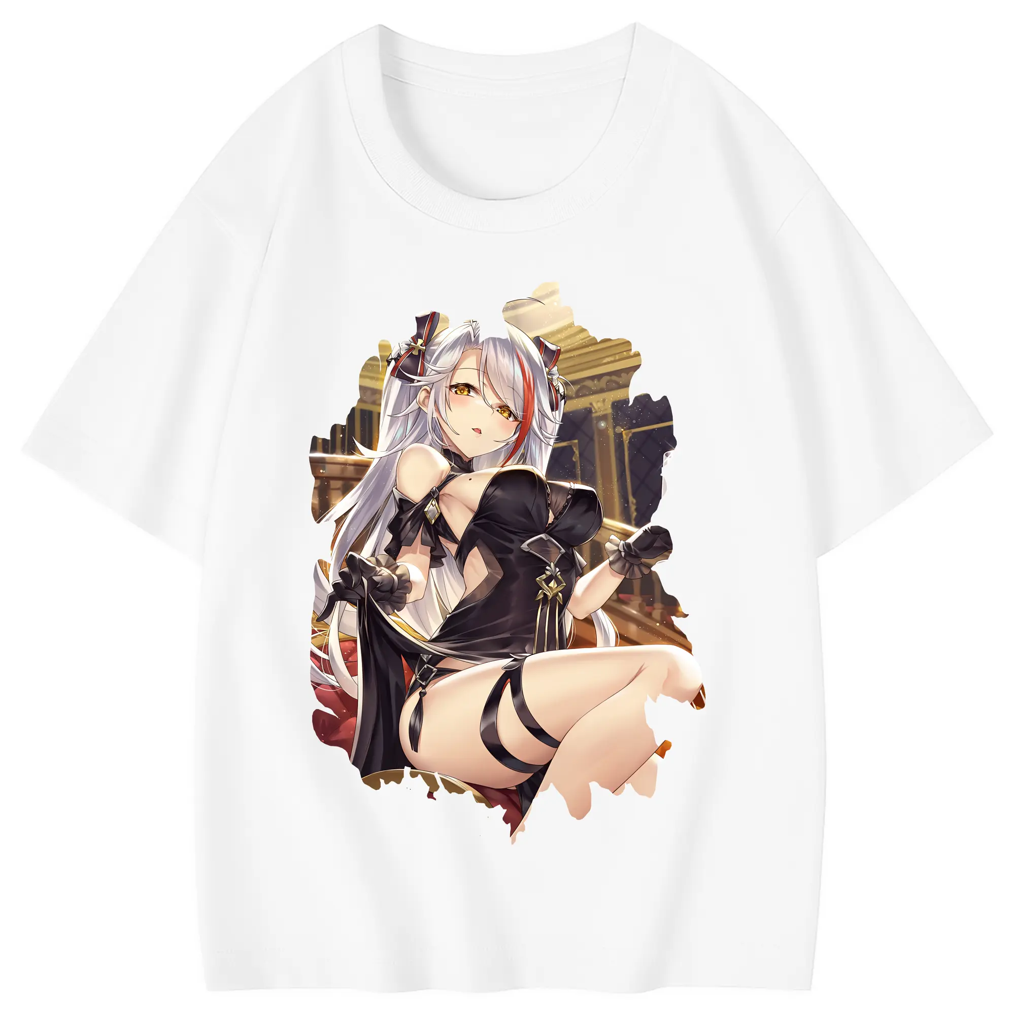 アズールレーン グッズ,プリンツ・オイゲン - 綿100％ キッズTシャツ ・ フロントプリント ・ 快適 通気性 ・ スポーツ カジュアル 散歩用