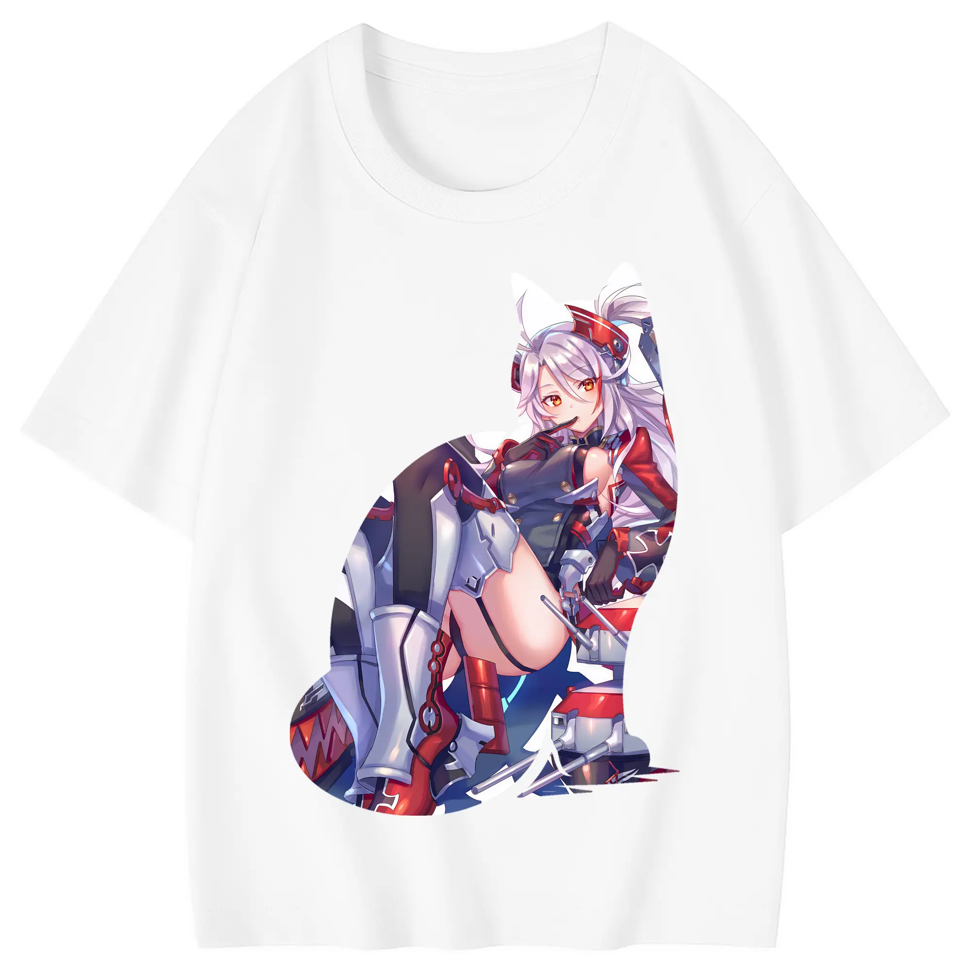 アズールレーン グッズ,プリンツ・オイゲン - 綿100％ キッズTシャツ ・ フロントプリント ・ 快適 通気性 ・ スポーツ カジュアル 散歩用