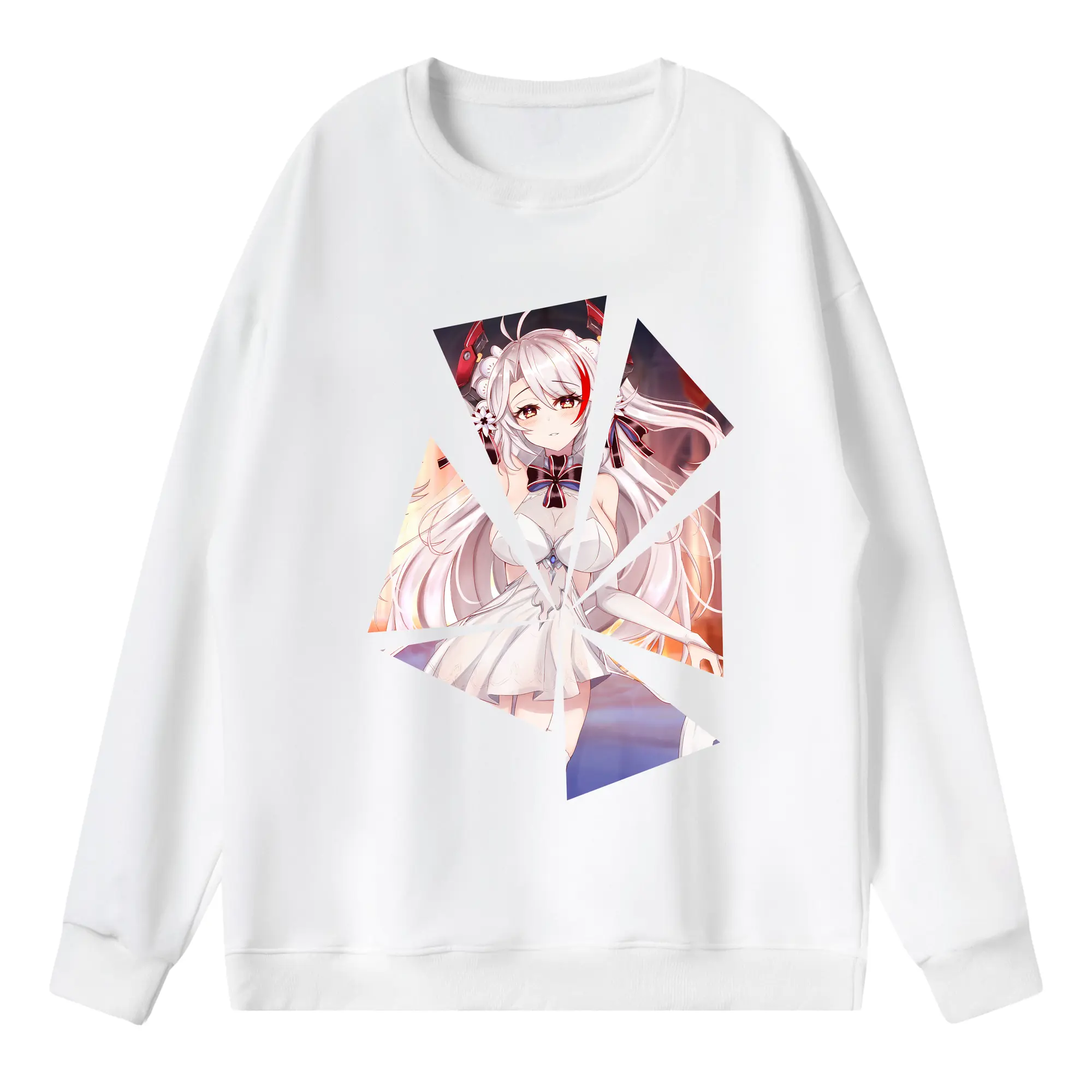 アズールレーン グッズ,プリンツ・オイゲン - 薄手 クルーネック スウェット 裏毛260g · ポリエステル 春秋向け カジュアル 男女兼用 · トレーナー デイリー スポーツ 散歩に最適