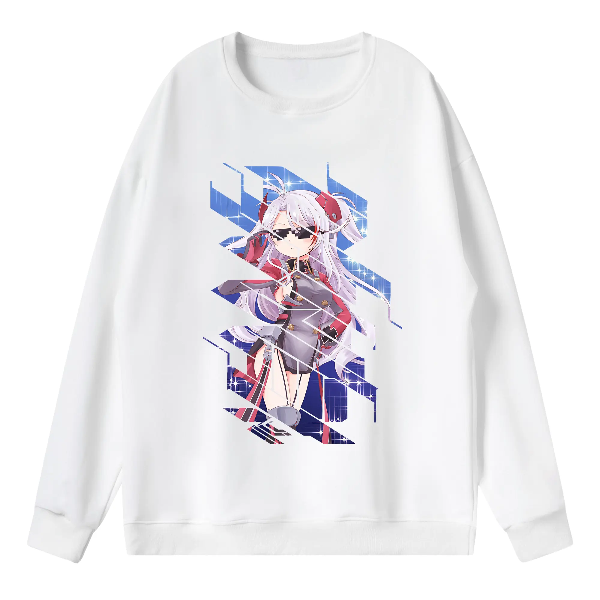 アズールレーン グッズ,プリンツ・オイゲン - 薄手 クルーネック スウェット 裏毛260g · ポリエステル 春秋向け カジュアル 男女兼用 · トレーナー デイリー スポーツ 散歩に最適