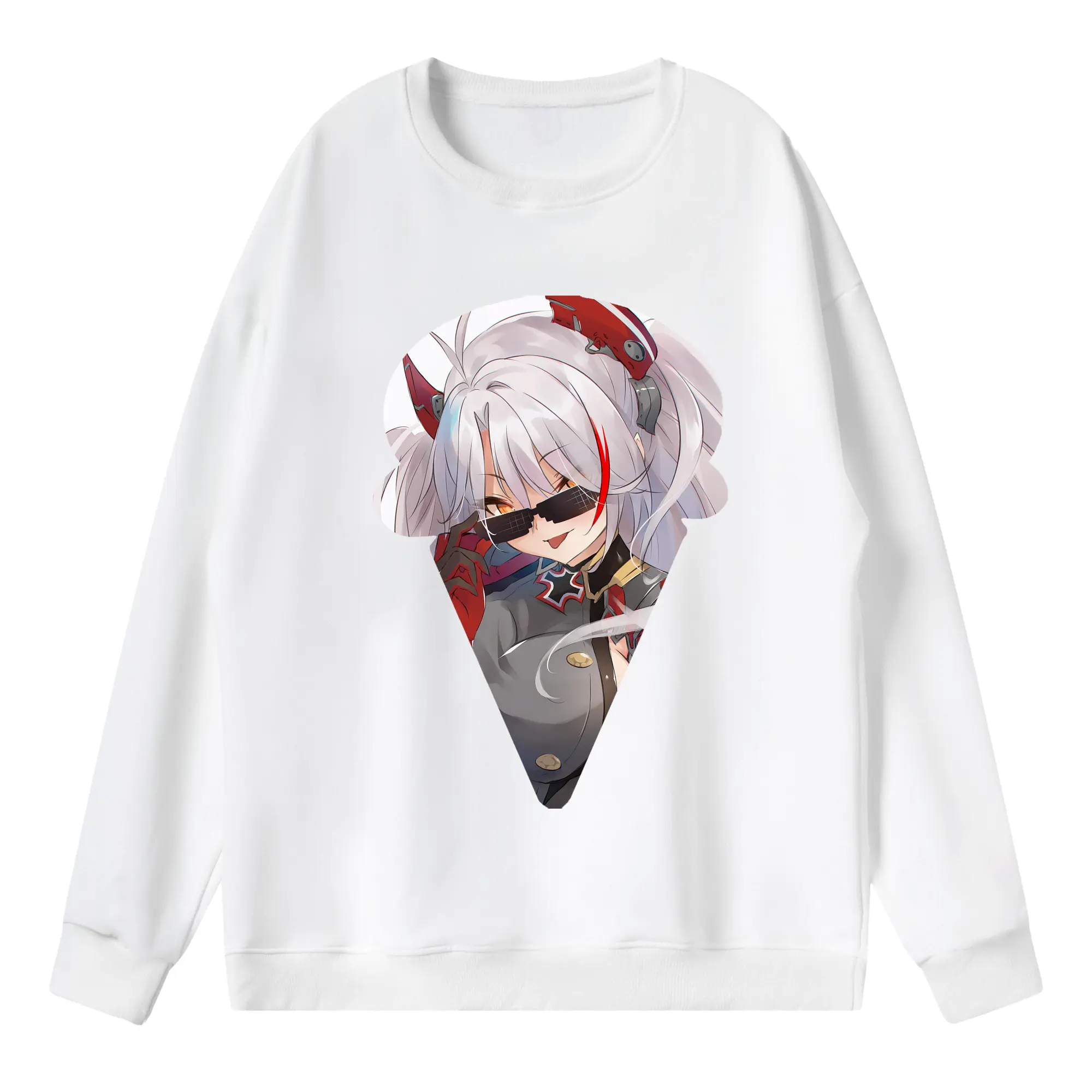 アズールレーン グッズ,プリンツ・オイゲン - 薄手 クルーネック スウェット 裏毛260g · ポリエステル 春秋向け カジュアル 男女兼用 · トレーナー デイリー スポーツ 散歩に最適