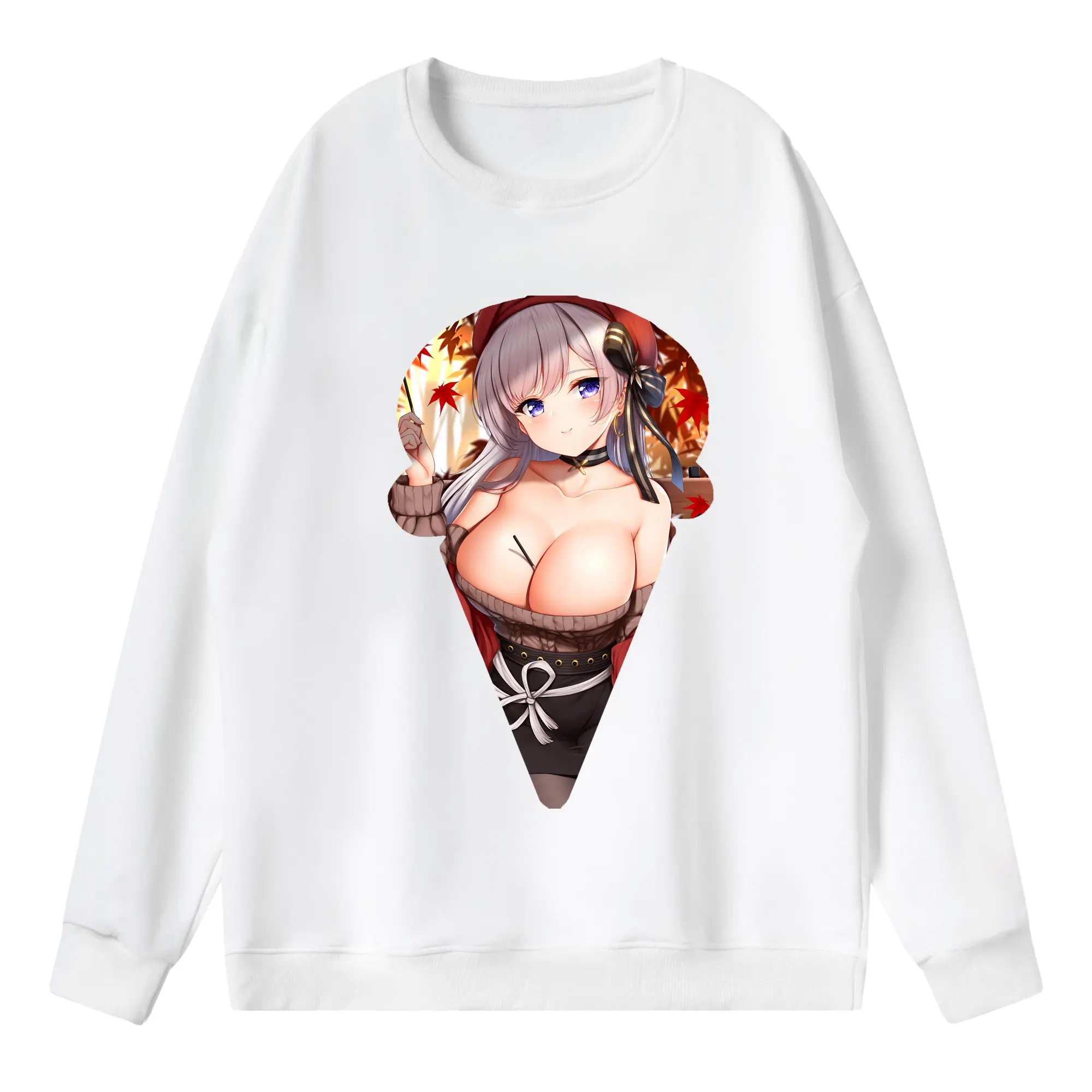 アズールレーン グッズ,プリンツ・オイゲン - 薄手 クルーネック スウェット 裏毛260g · ポリエステル 春秋向け カジュアル 男女兼用 · トレーナー デイリー スポーツ 散歩に最適