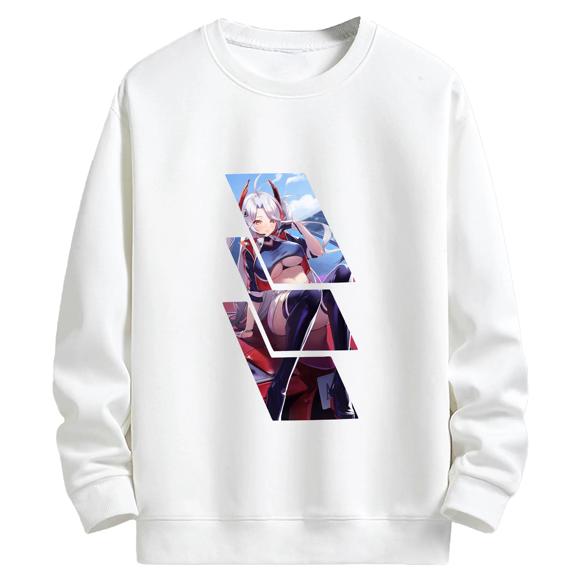 アズールレーン グッズ,プリンツ・オイゲン - キッズ クルーネックスウェットシャツ ・ フロントプリント ・ 綿80％ ポリエステル20％ ・ 快適 通学 スポーツ 日常使い お散歩用