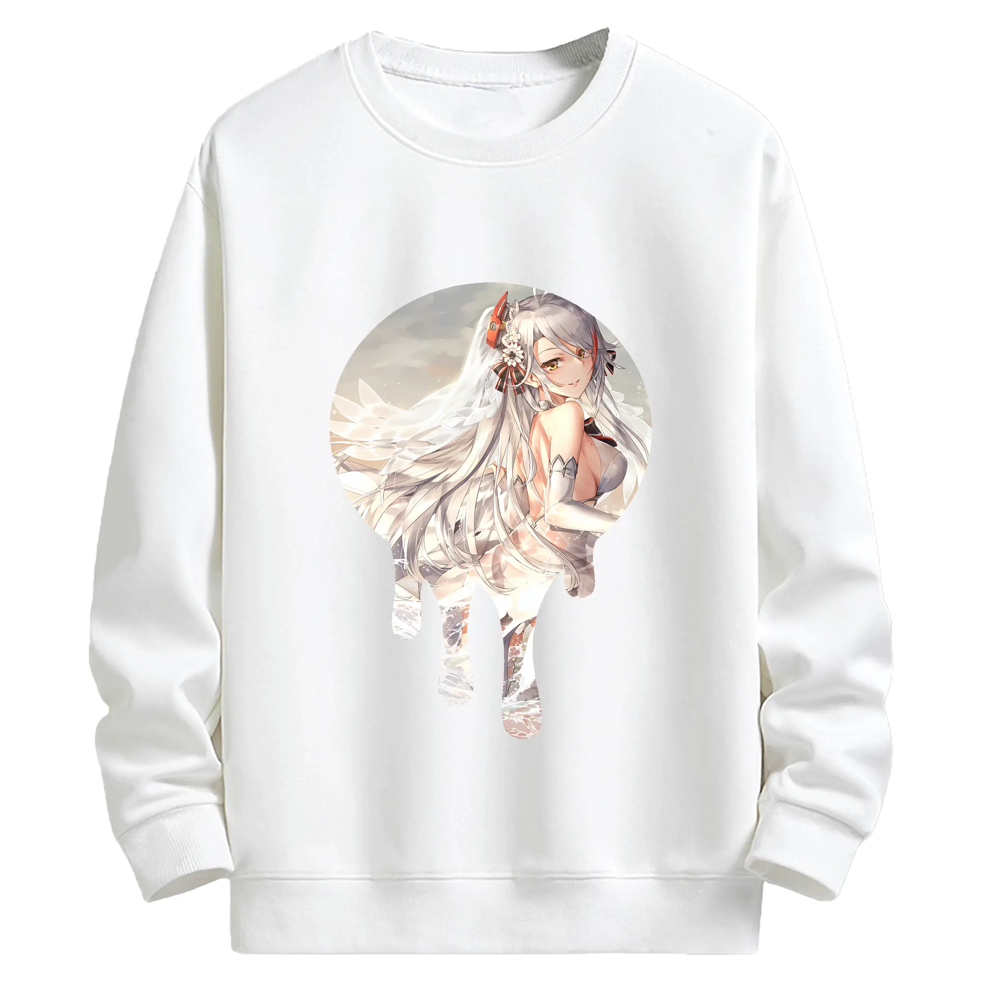 アズールレーン グッズ,プリンツ・オイゲン - キッズ クルーネックスウェットシャツ ・ フロントプリント ・ 綿80％ ポリエステル20％ ・ 快適 通学 スポーツ 日常使い お散歩用