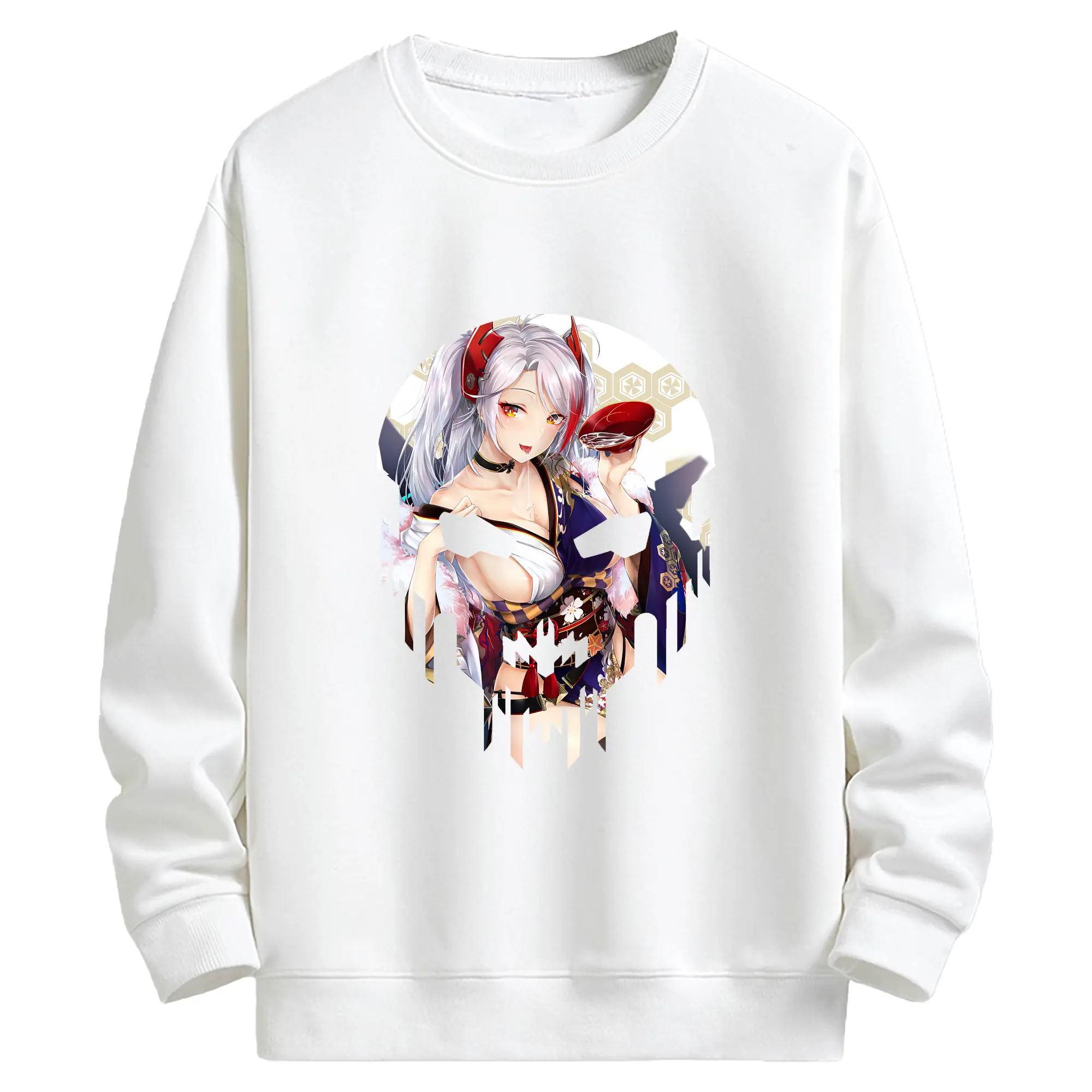 アズールレーン グッズ,プリンツ・オイゲン - キッズ クルーネックスウェットシャツ ・ フロントプリント ・ 綿80％ ポリエステル20％ ・ 快適 通学 スポーツ 日常使い お散歩用