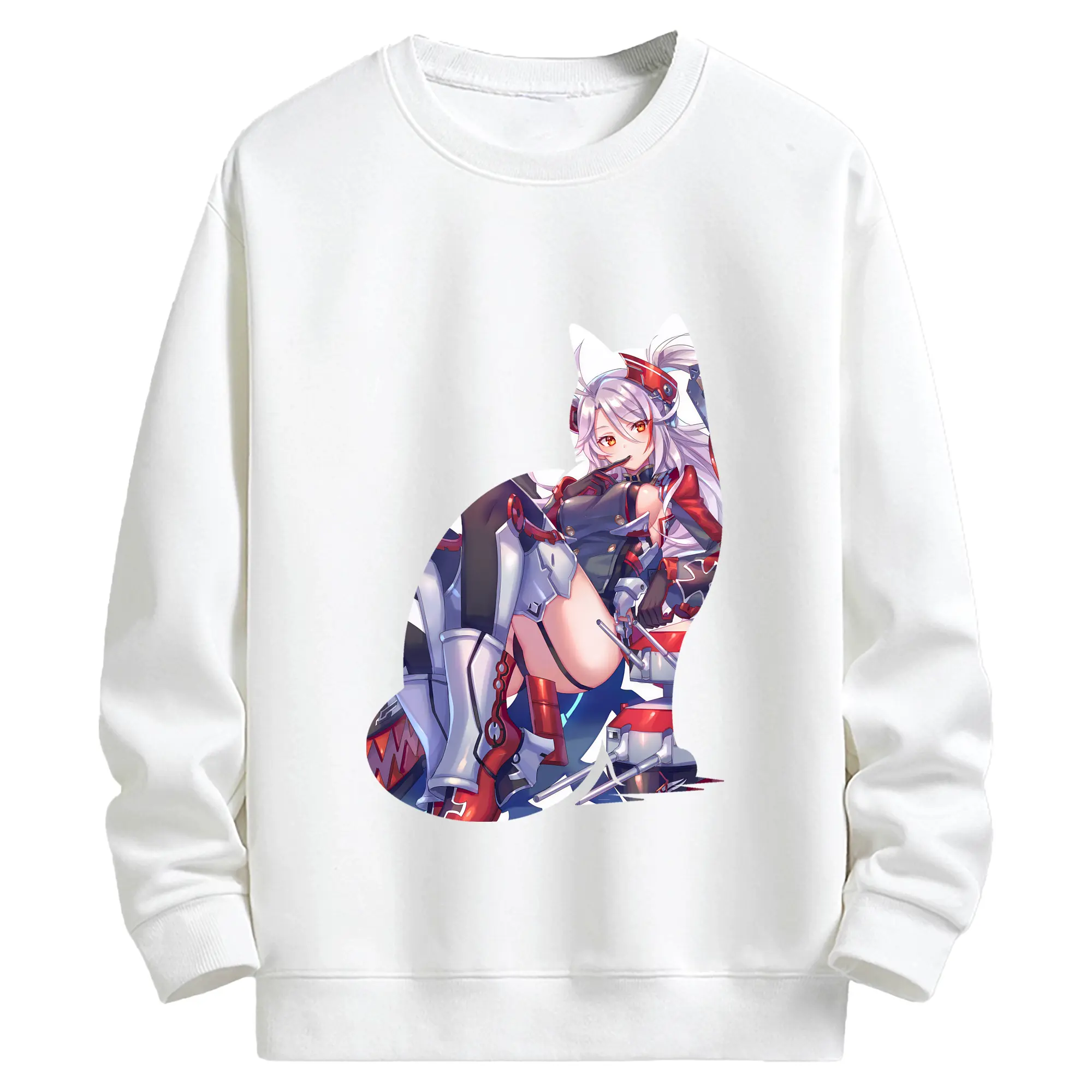 アズールレーン グッズ,プリンツ・オイゲン - キッズ クルーネックスウェットシャツ ・ フロントプリント ・ 綿80％ ポリエステル20％ ・ 快適 通学 スポーツ 日常使い お散歩用