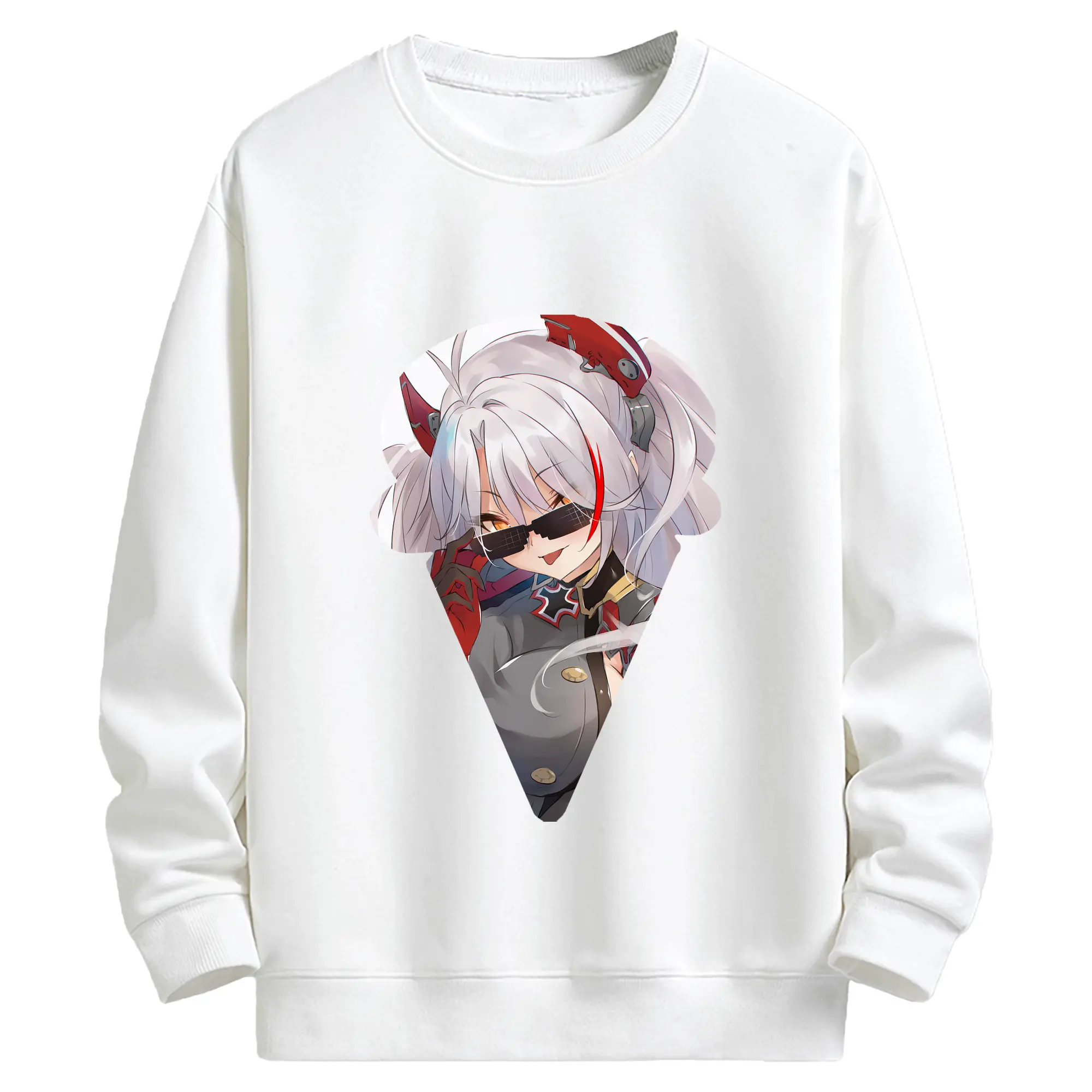 アズールレーン グッズ,プリンツ・オイゲン - キッズ クルーネックスウェットシャツ ・ フロントプリント ・ 綿80％ ポリエステル20％ ・ 快適 通学 スポーツ 日常使い お散歩用