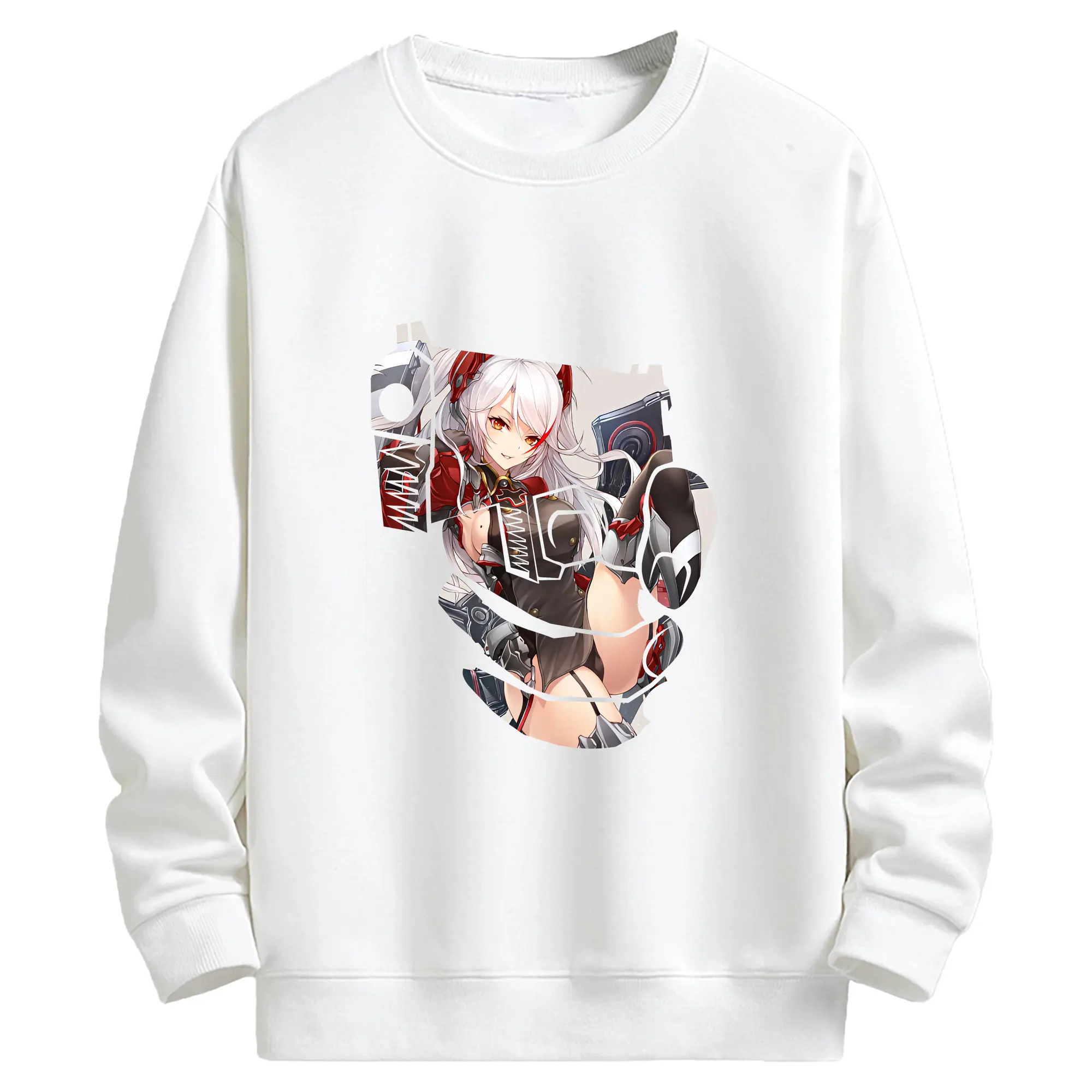 アズールレーン グッズ,プリンツ・オイゲン - キッズ クルーネックスウェットシャツ ・ フロントプリント ・ 綿80％ ポリエステル20％ ・ 快適 通学 スポーツ 日常使い お散歩用