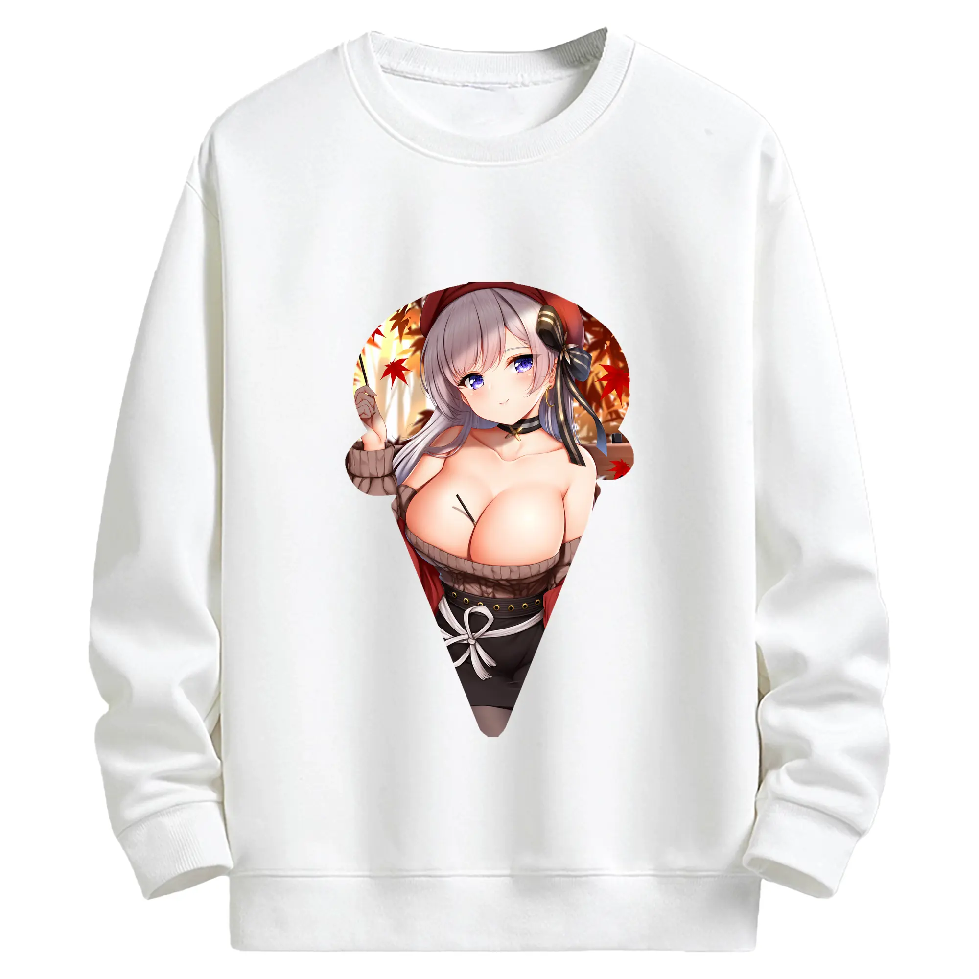 アズールレーン グッズ,プリンツ・オイゲン - キッズ クルーネックスウェットシャツ ・ フロントプリント ・ 綿80％ ポリエステル20％ ・ 快適 通学 スポーツ 日常使い お散歩用