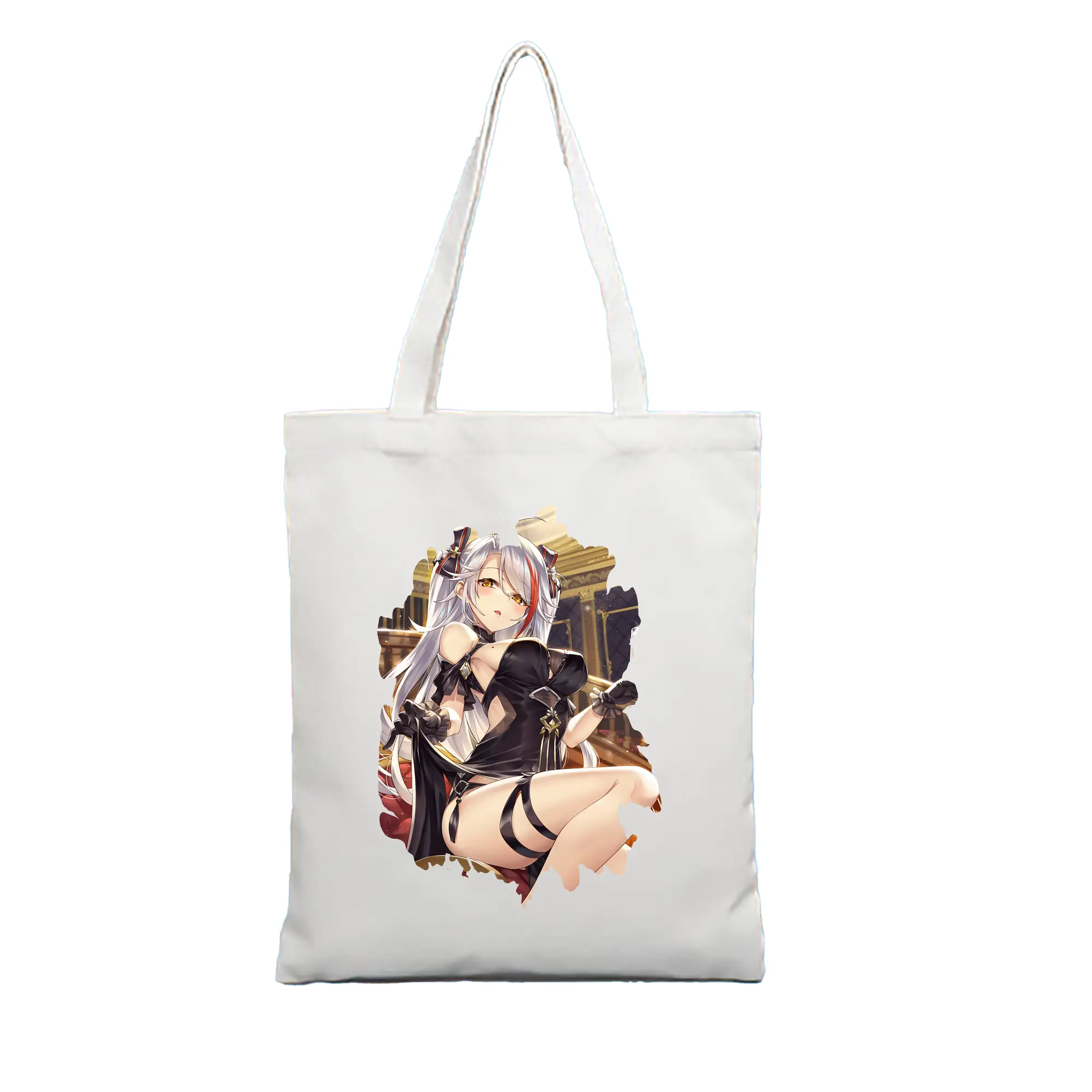 アズールレーン グッズ,プリンツ・オイゲン - 縦型キャンバス手提げバッグ（トートバッグ） ・ キャンバス素材 ・ ショッピング用 ・ 軽量 丈夫 お手入れ簡単