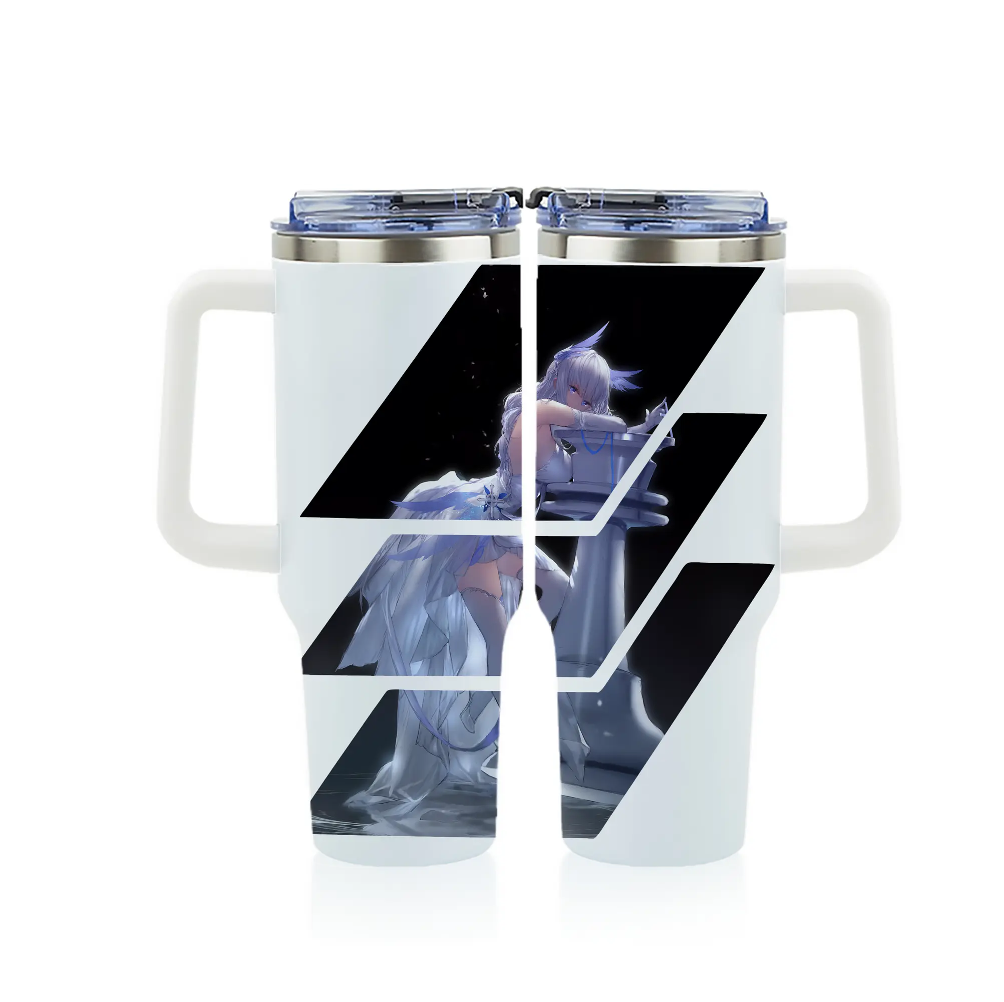 アズールレーン グッズ,イラストリアス - 1200mL フルプリント車用タンブラー ・ 304ステンレス 内側 ・ 201ステンレス 外側 ・ 保温 保冷 ・ 通勤 ドライブ アウトドア用