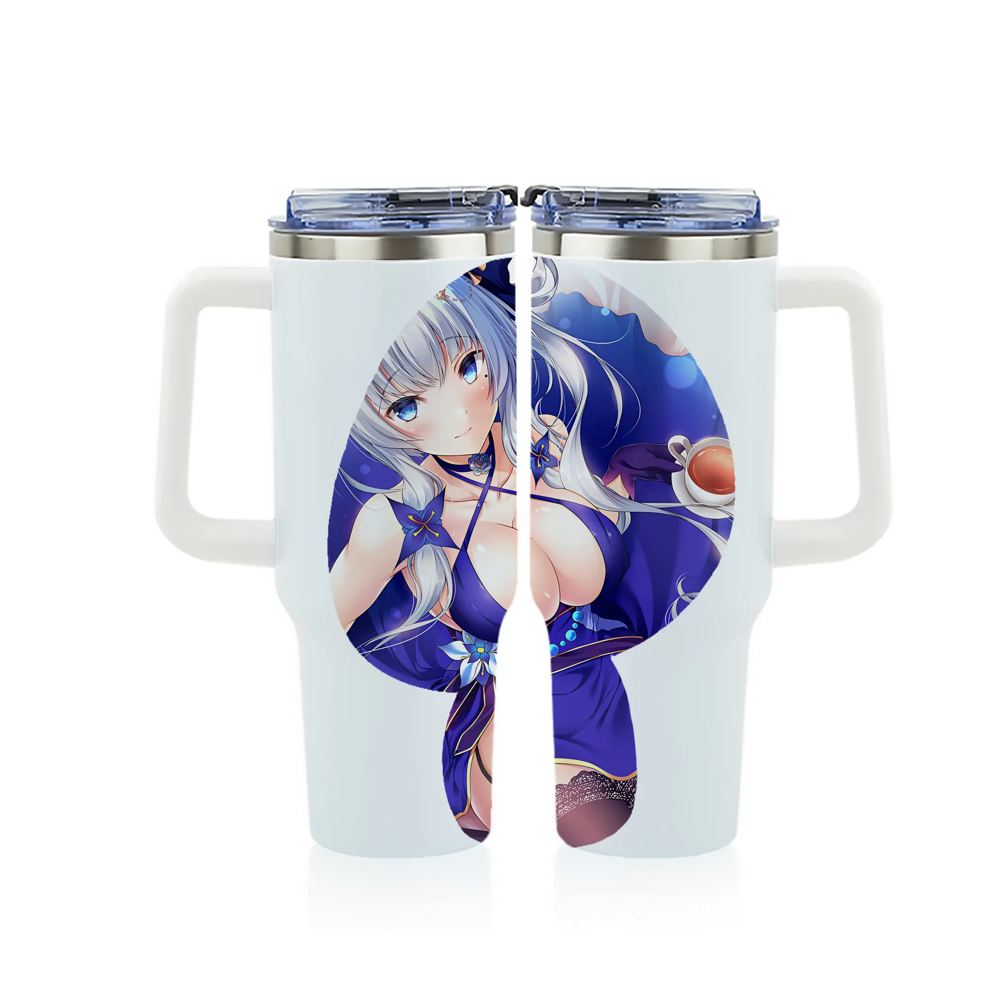 アズールレーン グッズ,イラストリアス - 1200mL フルプリント車用タンブラー ・ 304ステンレス 内側 ・ 201ステンレス 外側 ・ 保温 保冷 ・ 通勤 ドライブ アウトドア用