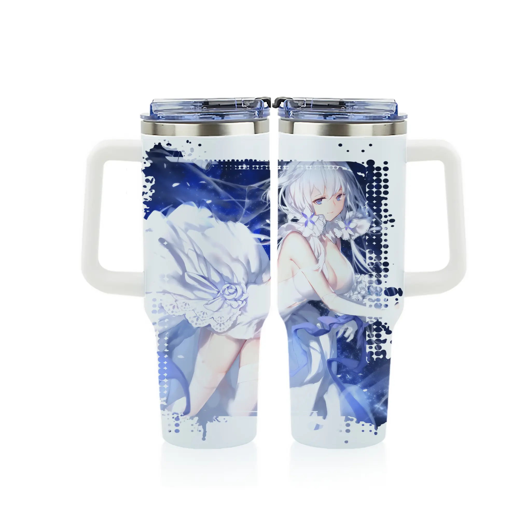 アズールレーン グッズ,イラストリアス - 1200mL フルプリント車用タンブラー ・ 304ステンレス 内側 ・ 201ステンレス 外側 ・ 保温 保冷 ・ 通勤 ドライブ アウトドア用