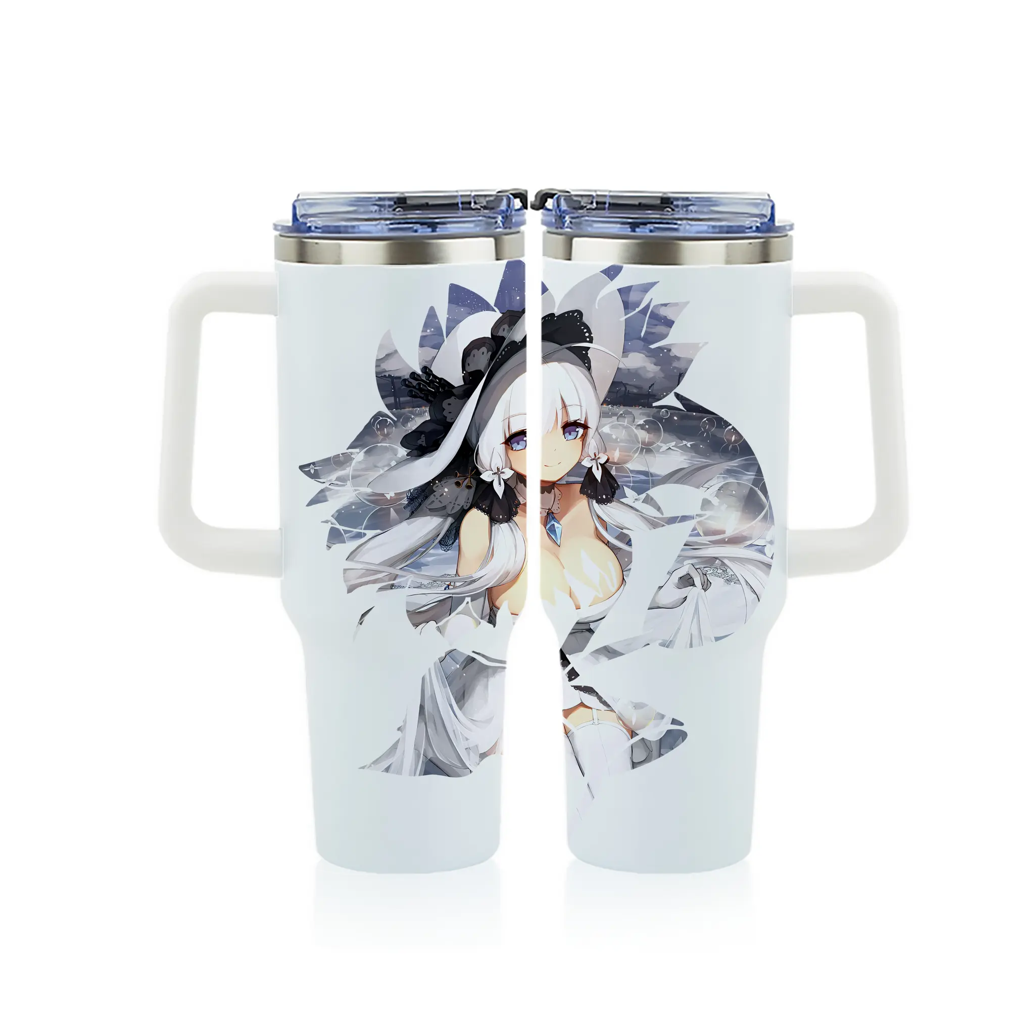 アズールレーン グッズ,イラストリアス - 1200mL フルプリント車用タンブラー ・ 304ステンレス 内側 ・ 201ステンレス 外側 ・ 保温 保冷 ・ 通勤 ドライブ アウトドア用