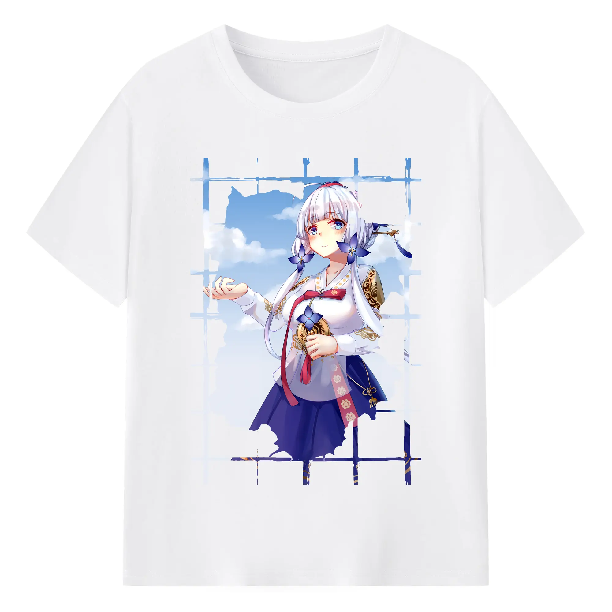 アズールレーン グッズ,イラストリアス - 綿100％ 半袖Tシャツ ・ フロントプリント ・ 快適 通気性 ・ 日常使い 散歩 スポーツ用