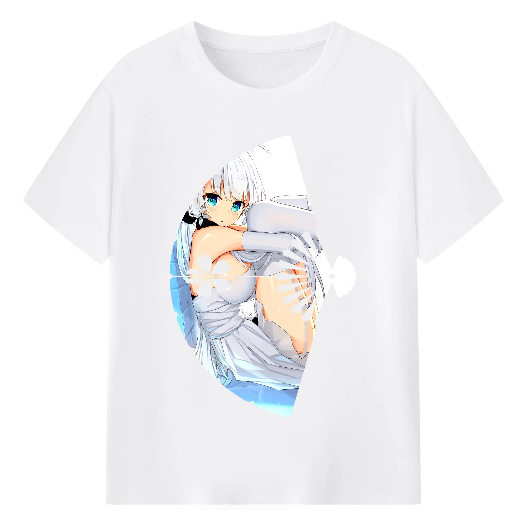 アズールレーン グッズ,イラストリアス - 綿100％ 半袖Tシャツ ・ フロントプリント ・ 快適 通気性 ・ 日常使い 散歩 スポーツ用