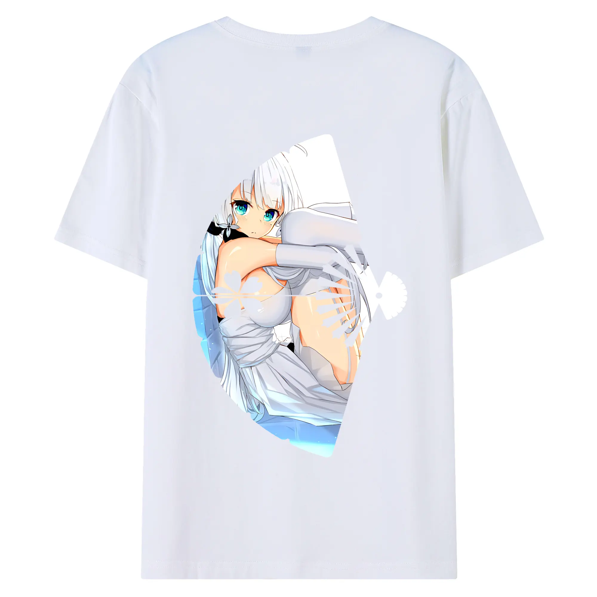 アズールレーン グッズ,イラストリアス - 綿100％ 半袖Tシャツ ・ バックプリント ・ 快適 通気性 ・ 日常使い 散歩 スポーツ用