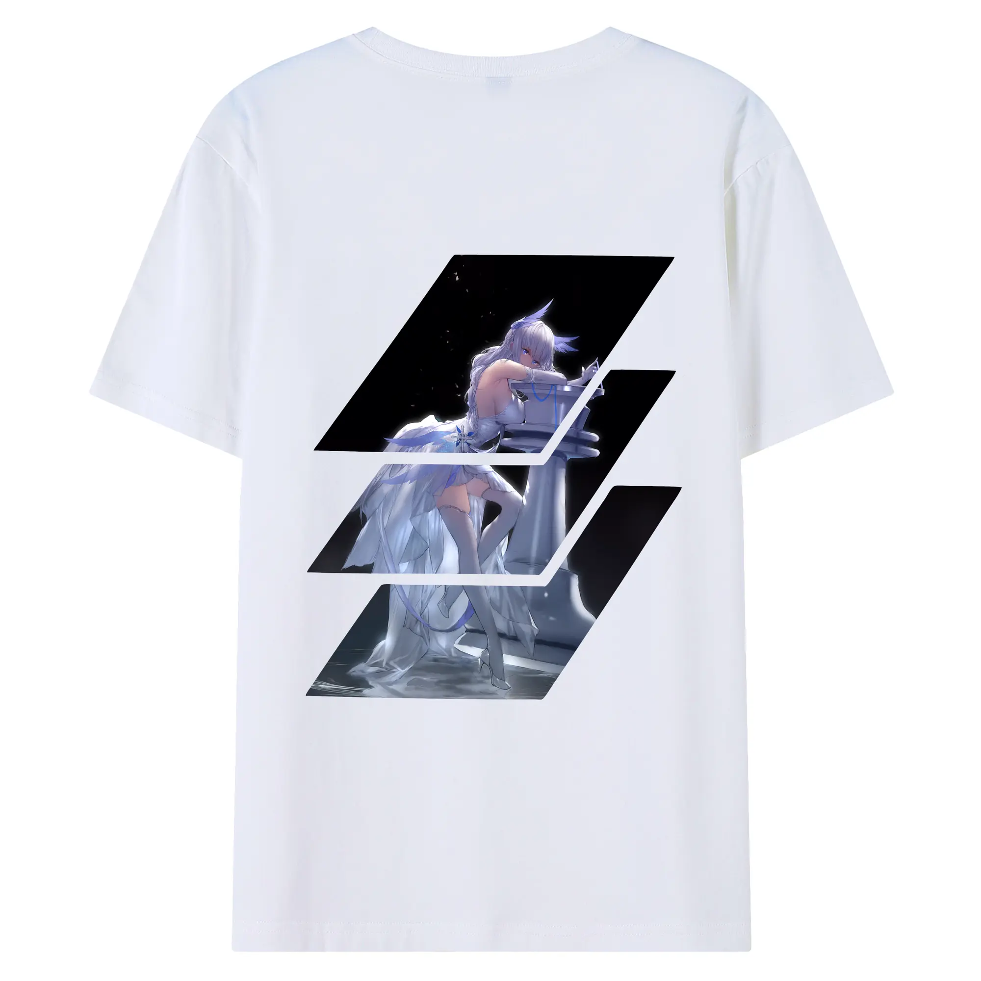 アズールレーン グッズ,イラストリアス - 綿100％ 半袖Tシャツ ・ バックプリント ・ 快適 通気性 ・ 日常使い 散歩 スポーツ用