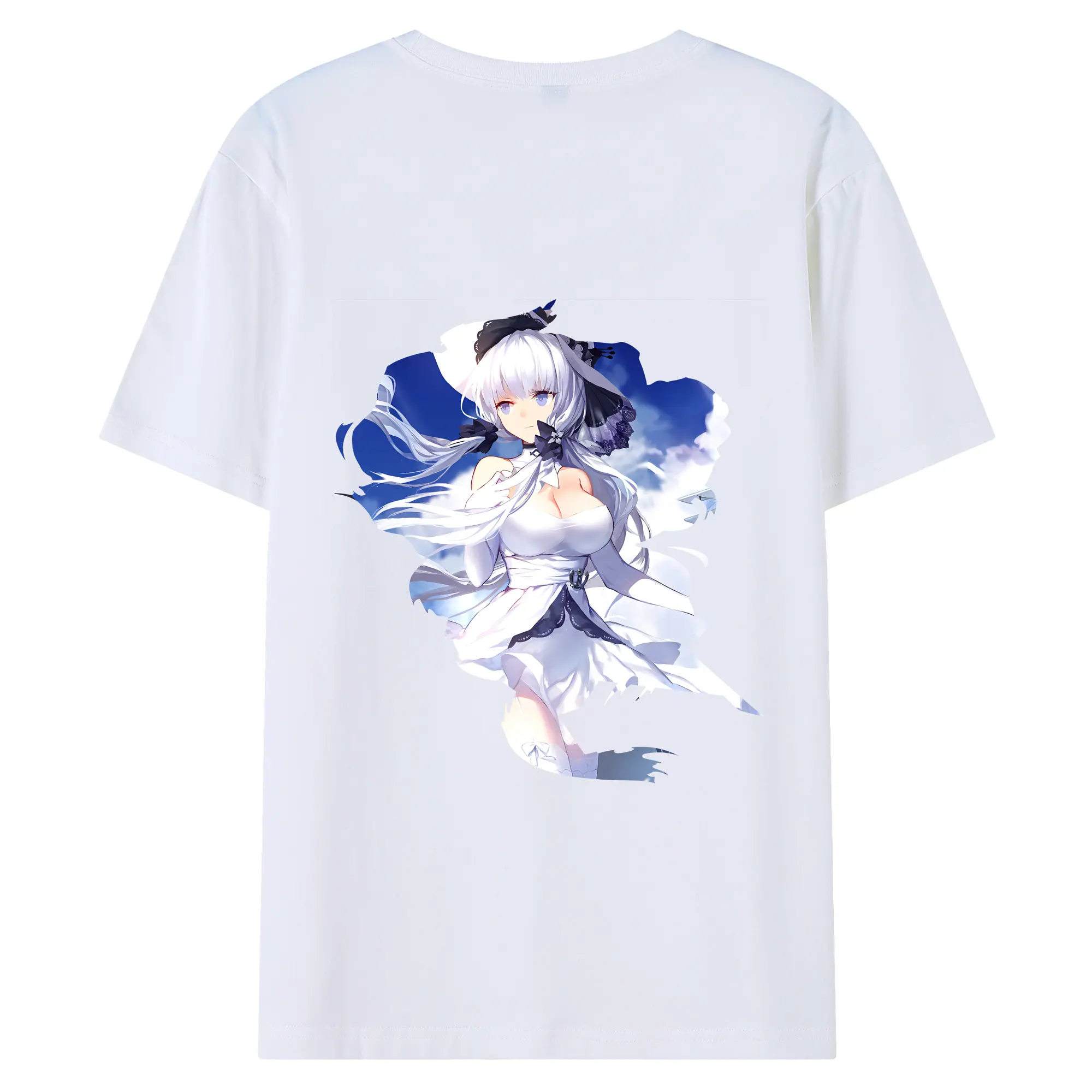 アズールレーン グッズ,イラストリアス - 綿100％ 半袖Tシャツ ・ バックプリント ・ 快適 通気性 ・ 日常使い 散歩 スポーツ用