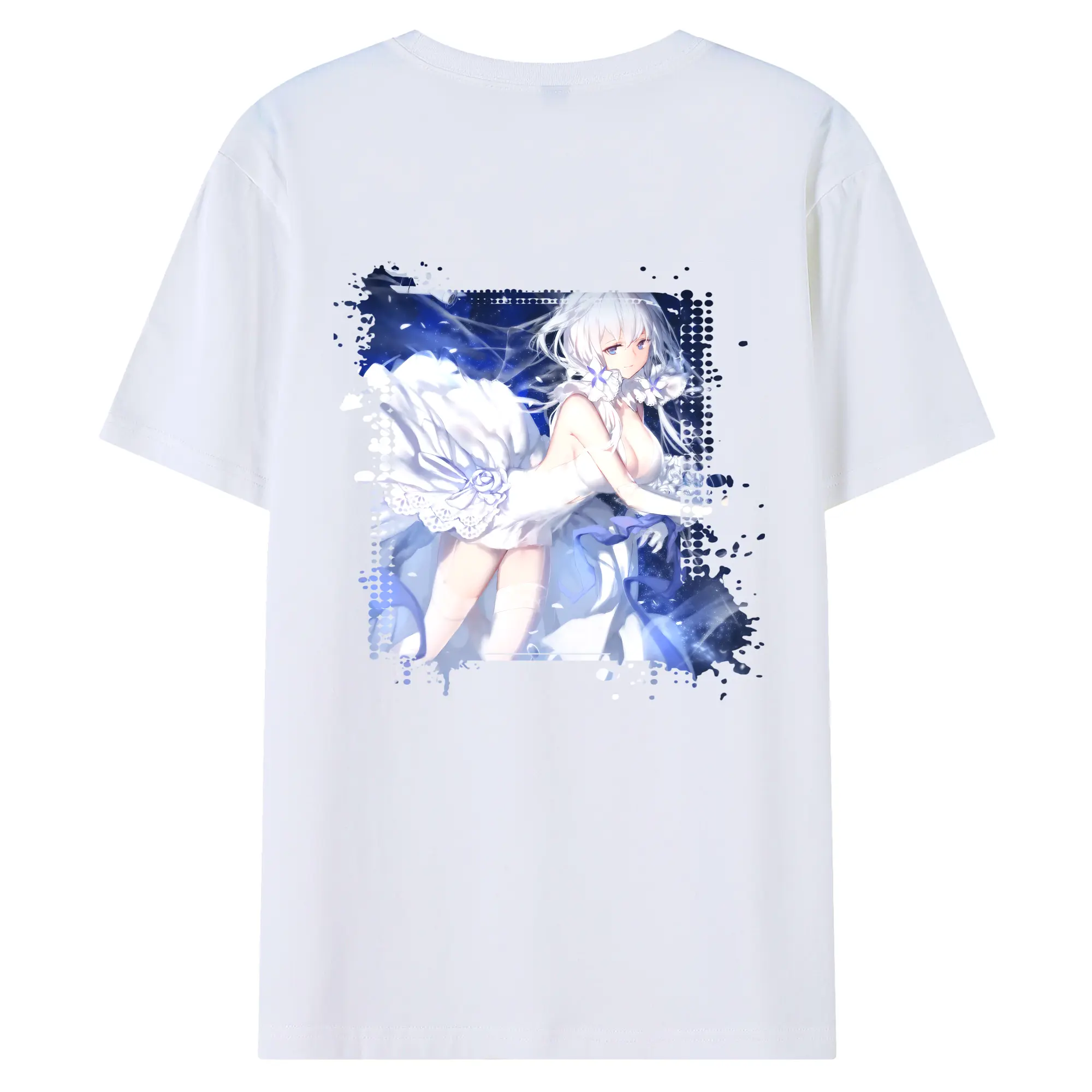 アズールレーン グッズ,イラストリアス - 綿100％ 半袖Tシャツ ・ バックプリント ・ 快適 通気性 ・ 日常使い 散歩 スポーツ用