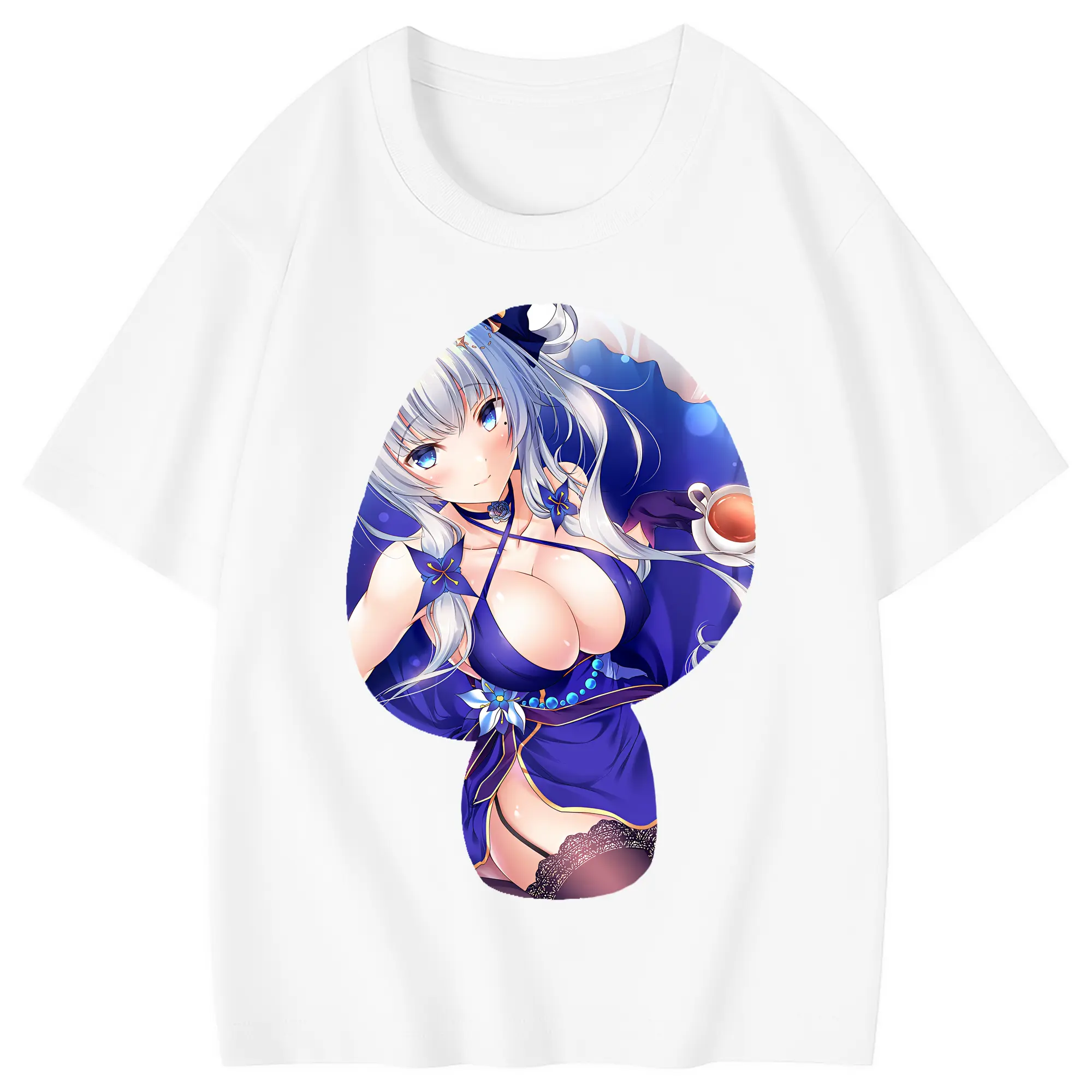 アズールレーン グッズ,イラストリアス - 綿100％ キッズTシャツ ・ フロントプリント ・ 快適 通気性 ・ スポーツ カジュアル 散歩用