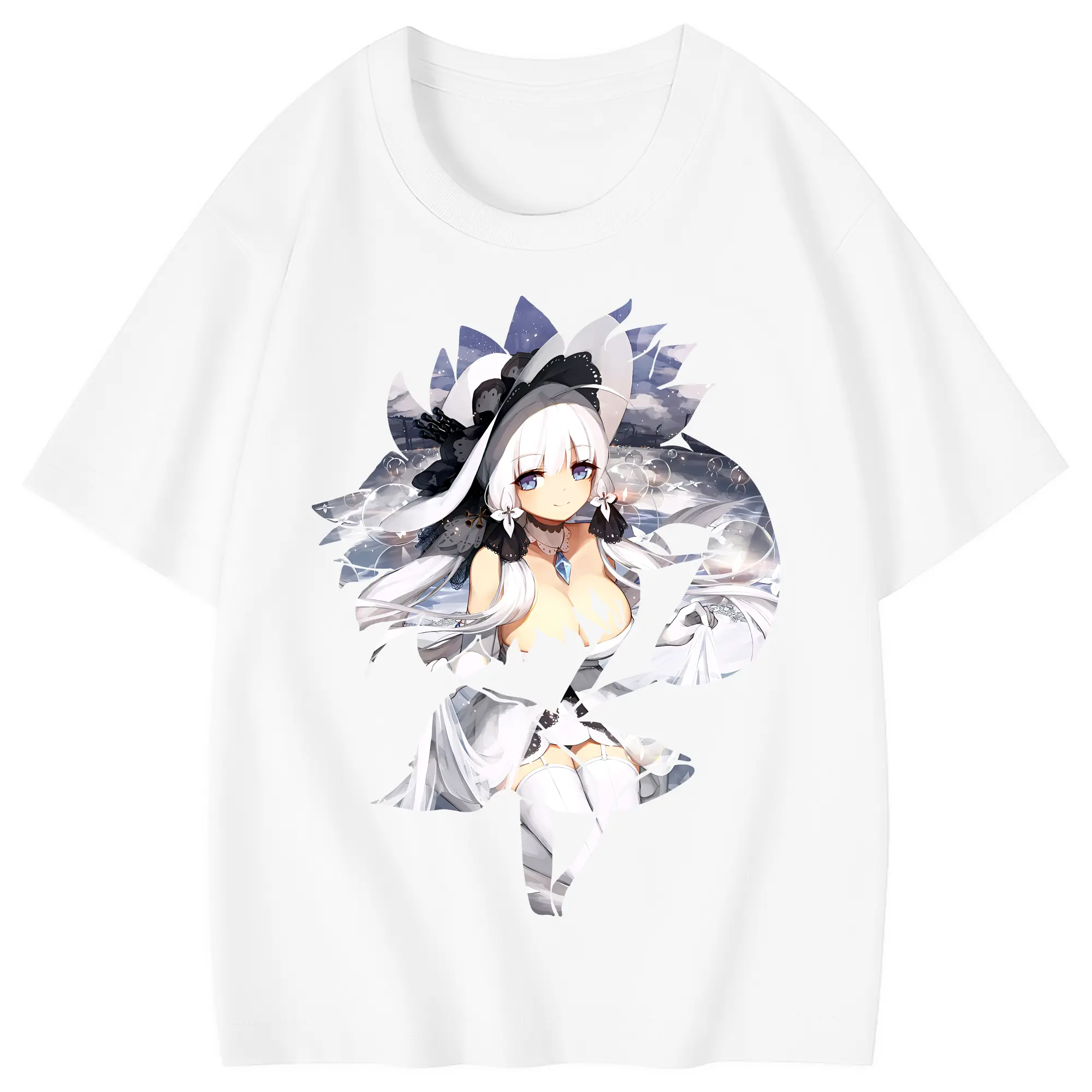アズールレーン グッズ,イラストリアス - 綿100％ キッズTシャツ ・ フロントプリント ・ 快適 通気性 ・ スポーツ カジュアル 散歩用