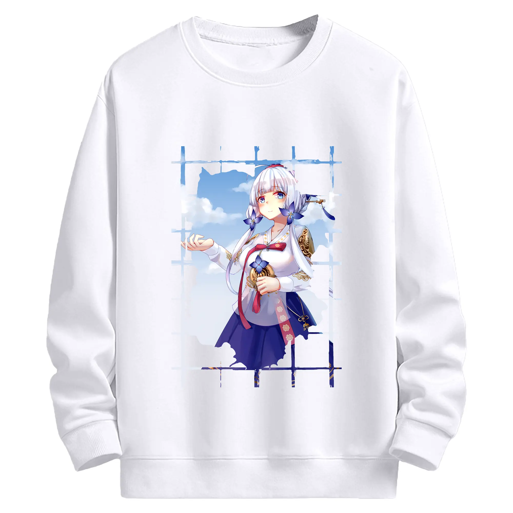 アズールレーン グッズ,イラストリアス - 高品質 クルーネック スウェット ・ コットン59％ ポリエステル41％ ・ ユニセックス 長袖 トレーナー ・ カジュアル デイリー スポーツ 散歩用