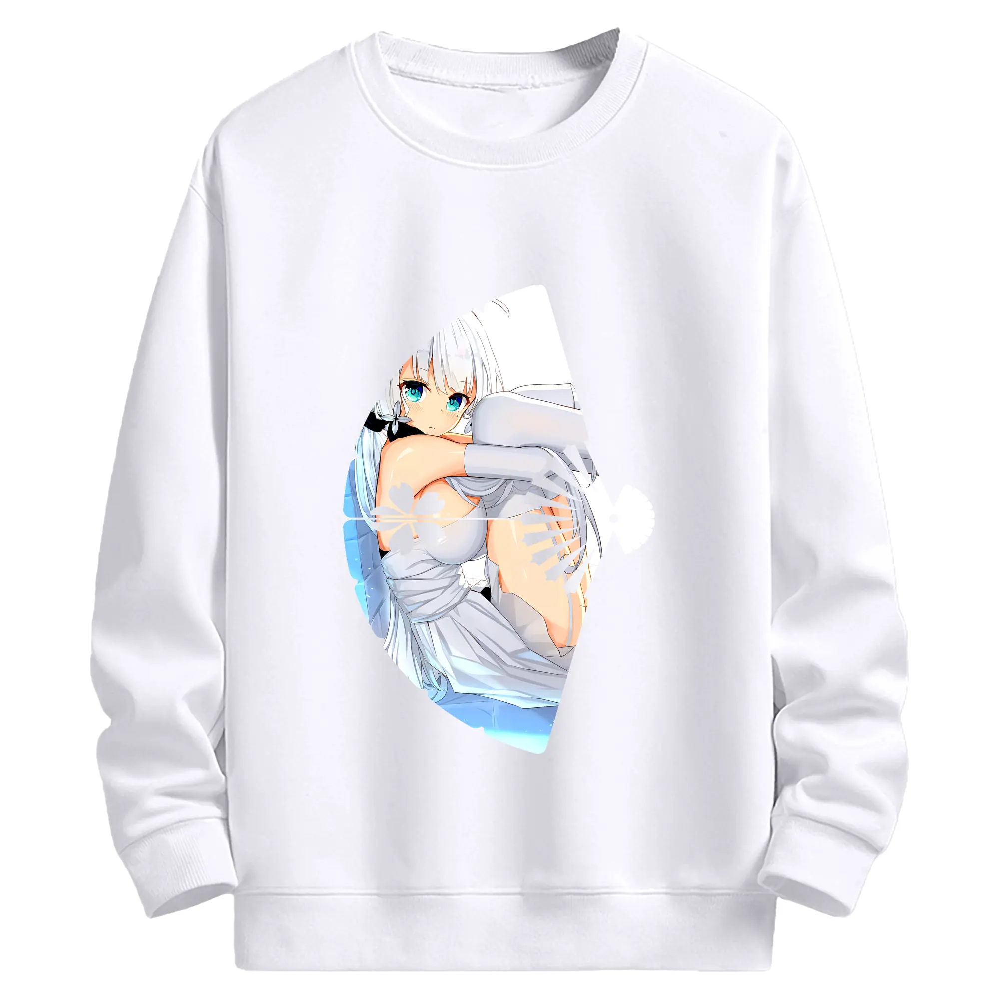 アズールレーン グッズ,イラストリアス - 高品質 クルーネック スウェット ・ コットン59％ ポリエステル41％ ・ ユニセックス 長袖 トレーナー ・ カジュアル デイリー スポーツ 散歩用