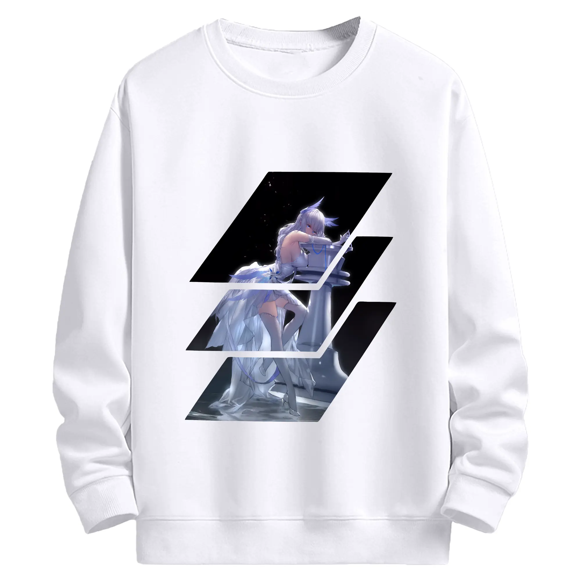 アズールレーン グッズ,イラストリアス - 高品質 クルーネック スウェット ・ コットン59％ ポリエステル41％ ・ ユニセックス 長袖 トレーナー ・ カジュアル デイリー スポーツ 散歩用