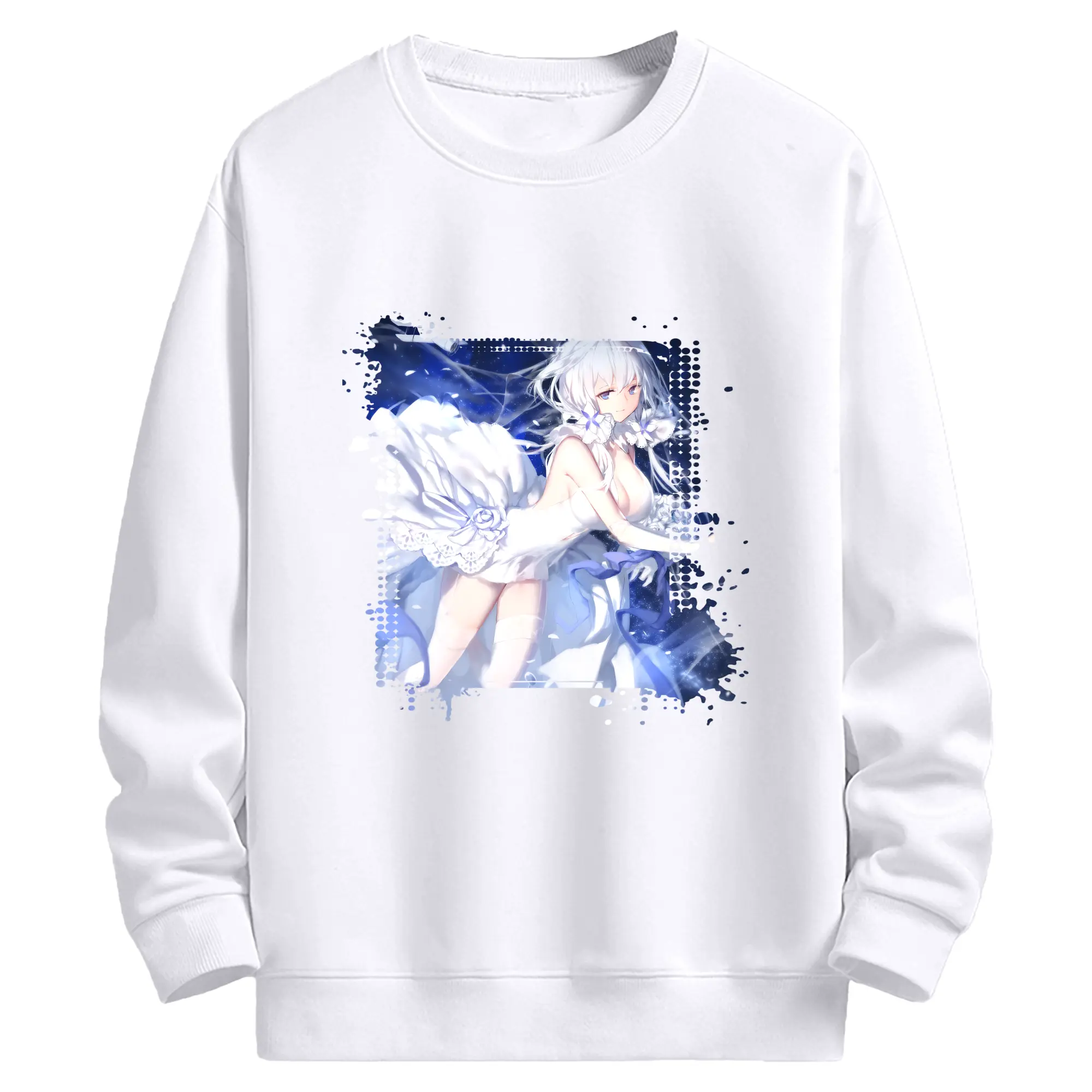 アズールレーン グッズ,イラストリアス - 高品質 クルーネック スウェット ・ コットン59％ ポリエステル41％ ・ ユニセックス 長袖 トレーナー ・ カジュアル デイリー スポーツ 散歩用