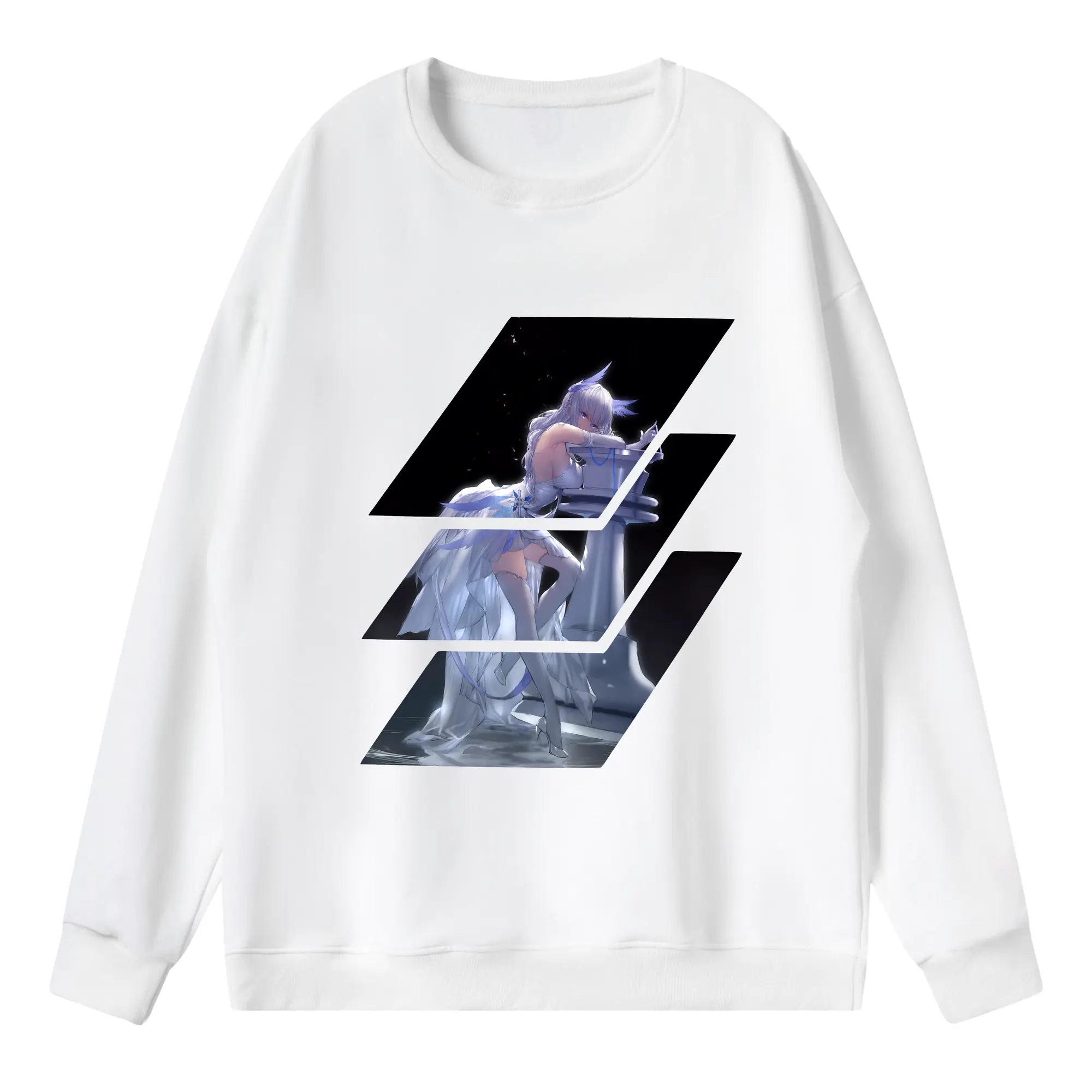 アズールレーン グッズ,イラストリアス - 薄手 クルーネック スウェット 裏毛260g · ポリエステル 春秋向け カジュアル 男女兼用 · トレーナー デイリー スポーツ 散歩に最適