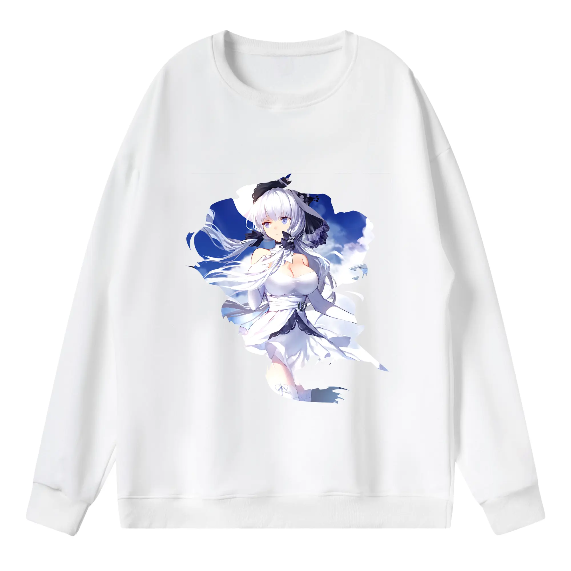 アズールレーン グッズ,イラストリアス - 薄手 クルーネック スウェット 裏毛260g · ポリエステル 春秋向け カジュアル 男女兼用 · トレーナー デイリー スポーツ 散歩に最適