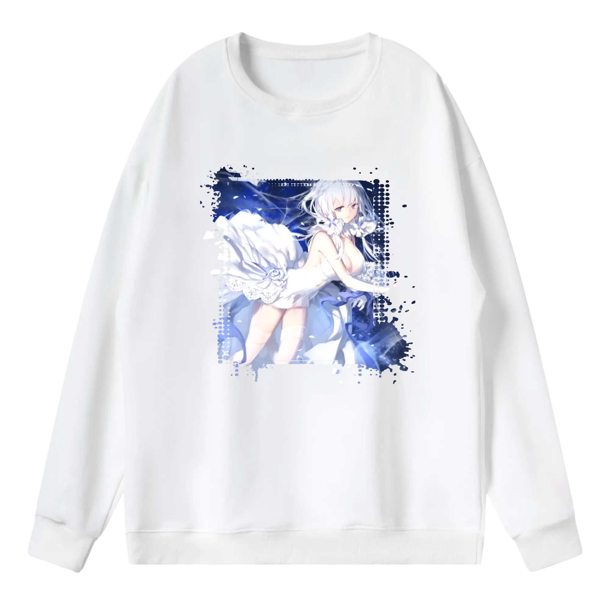 アズールレーン グッズ,イラストリアス - 薄手 クルーネック スウェット 裏毛260g · ポリエステル 春秋向け カジュアル 男女兼用 · トレーナー デイリー スポーツ 散歩に最適