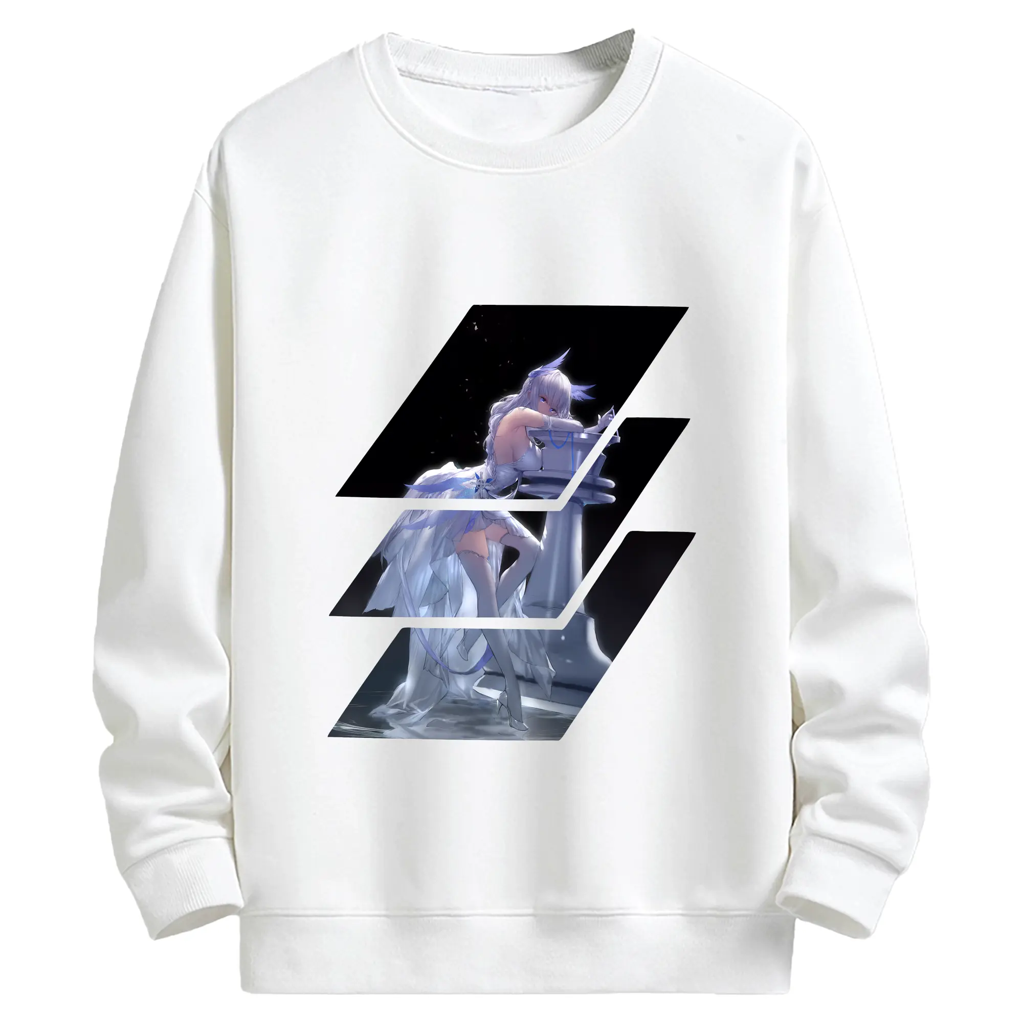 アズールレーン グッズ,イラストリアス - キッズ クルーネックスウェットシャツ ・ フロントプリント ・ 綿80％ ポリエステル20％ ・ 快適 通学 スポーツ 日常使い お散歩用