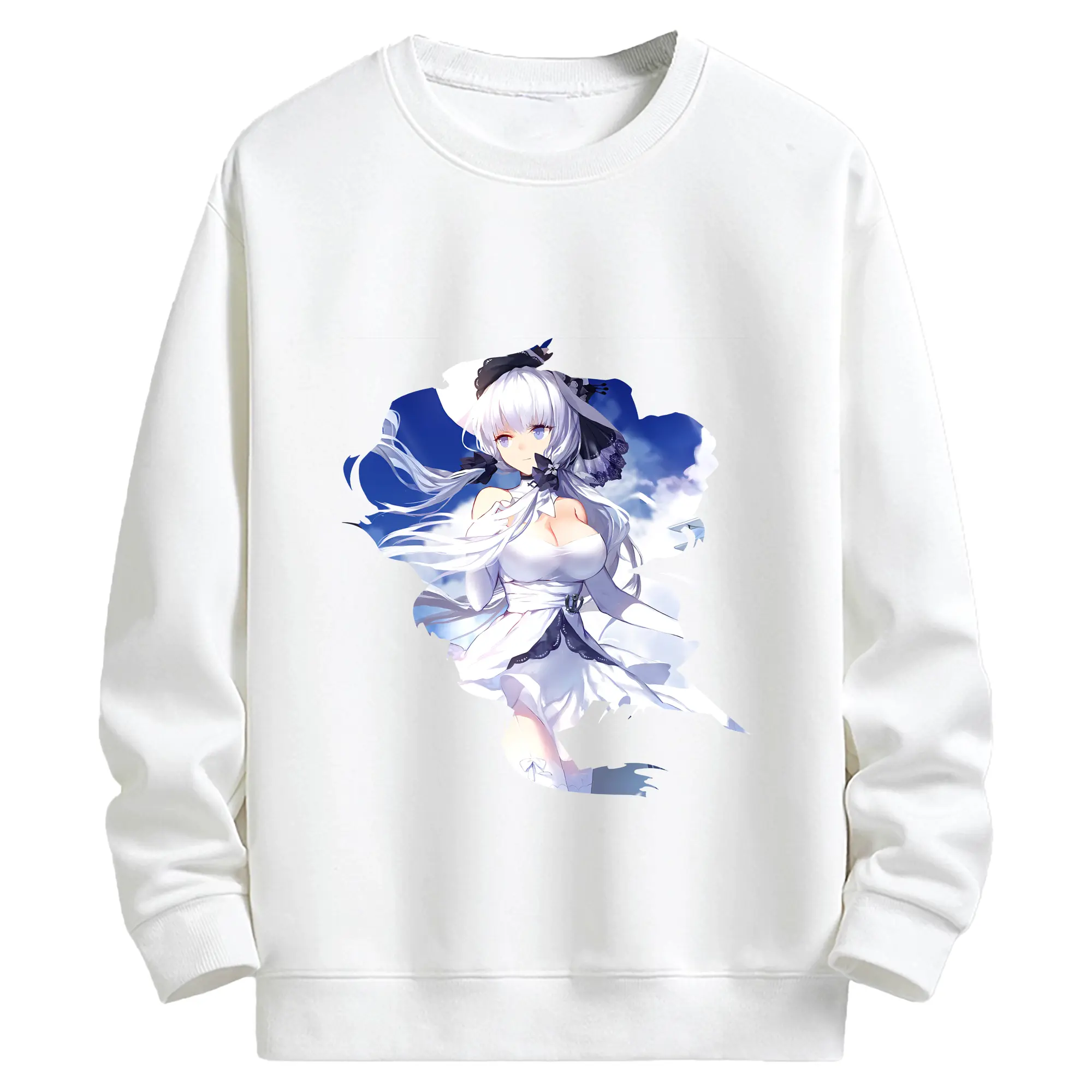 アズールレーン グッズ,イラストリアス - キッズ クルーネックスウェットシャツ ・ フロントプリント ・ 綿80％ ポリエステル20％ ・ 快適 通学 スポーツ 日常使い お散歩用