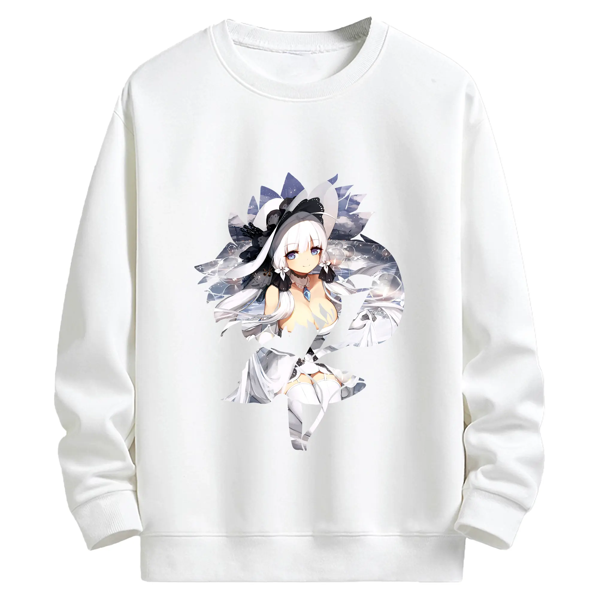 アズールレーン グッズ,イラストリアス - キッズ クルーネックスウェットシャツ ・ フロントプリント ・ 綿80％ ポリエステル20％ ・ 快適 通学 スポーツ 日常使い お散歩用