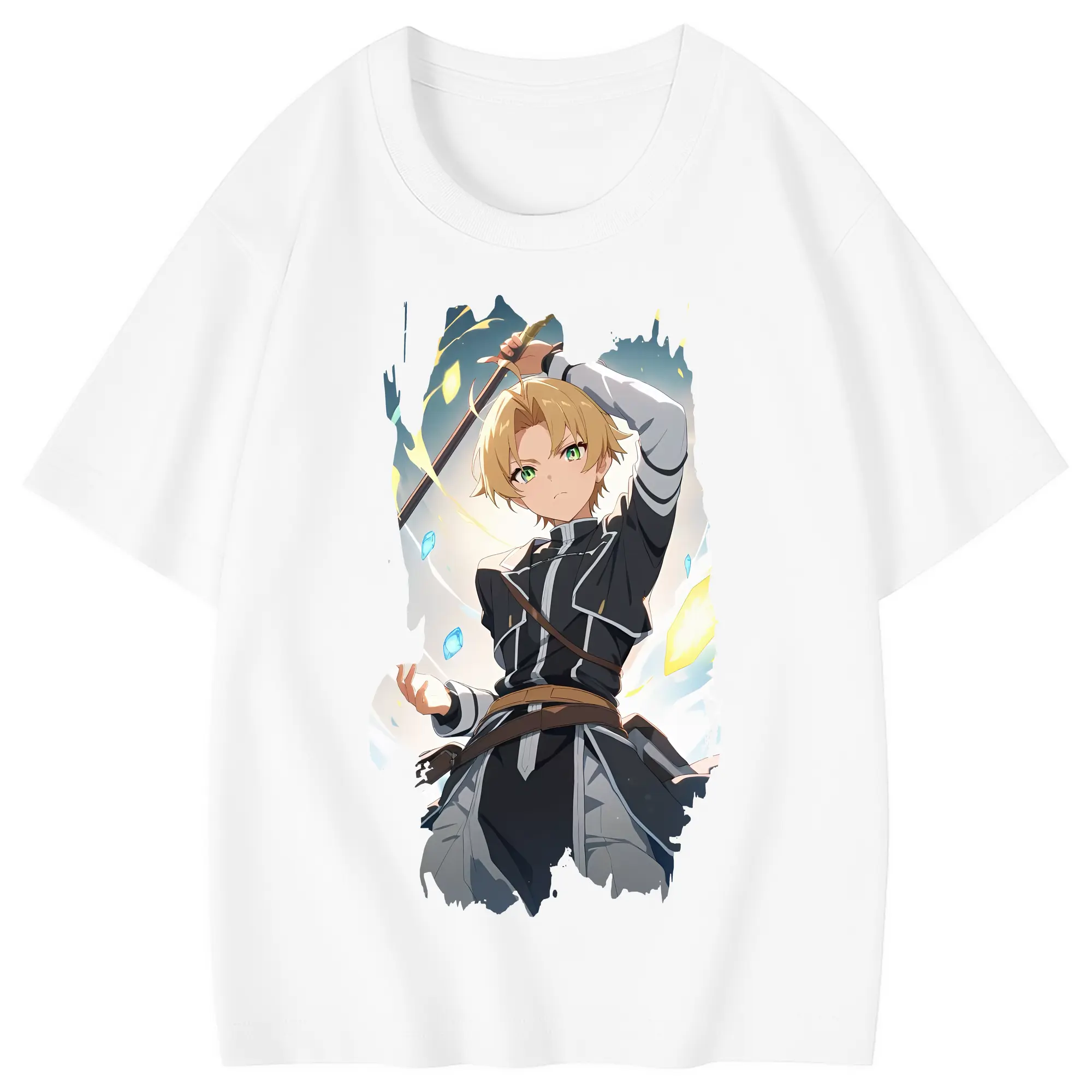 無職転生 グッズ,ルーデウス・グレイラット - 綿100％ キッズTシャツ ・ フロントプリント ・ 快適 通気性 ・ スポーツ カジュアル 散歩用