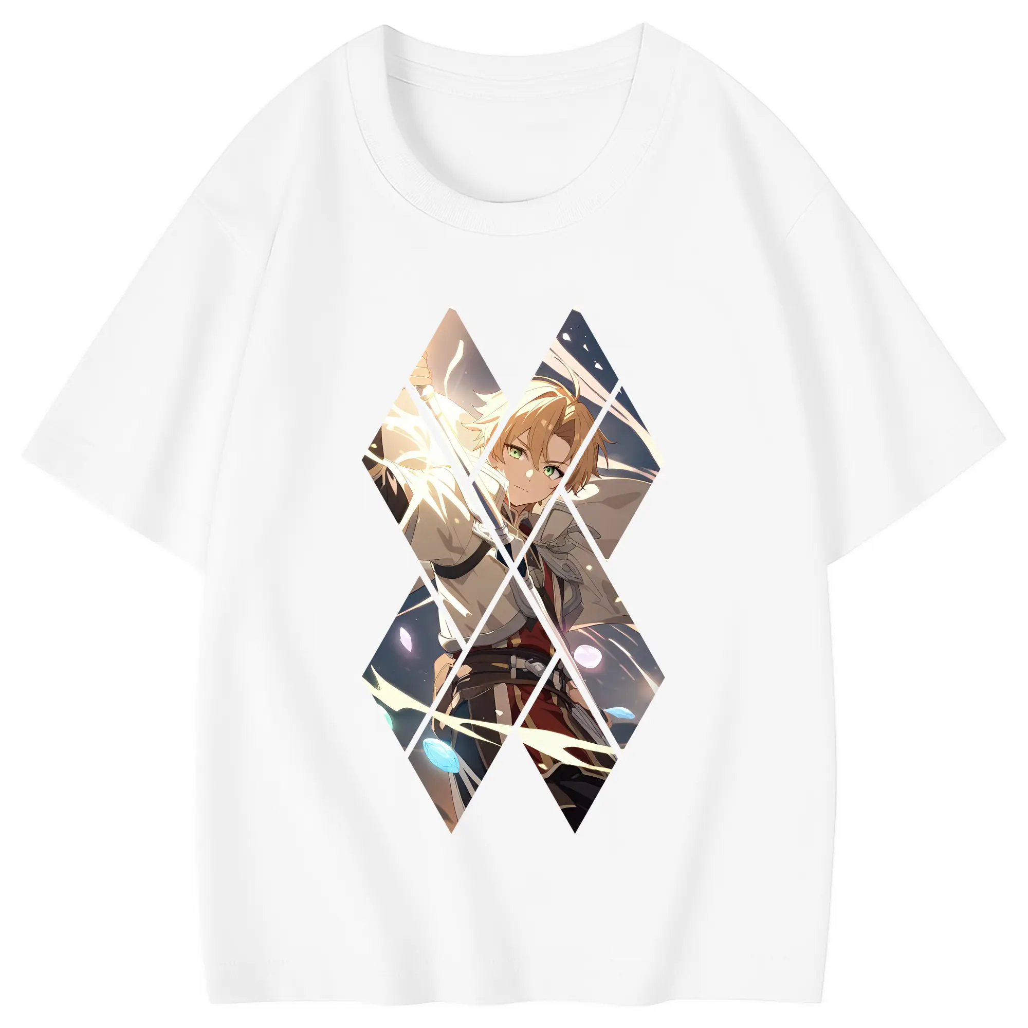 無職転生 グッズ,ルーデウス・グレイラット - 綿100％ キッズTシャツ ・ フロントプリント ・ 快適 通気性 ・ スポーツ カジュアル 散歩用