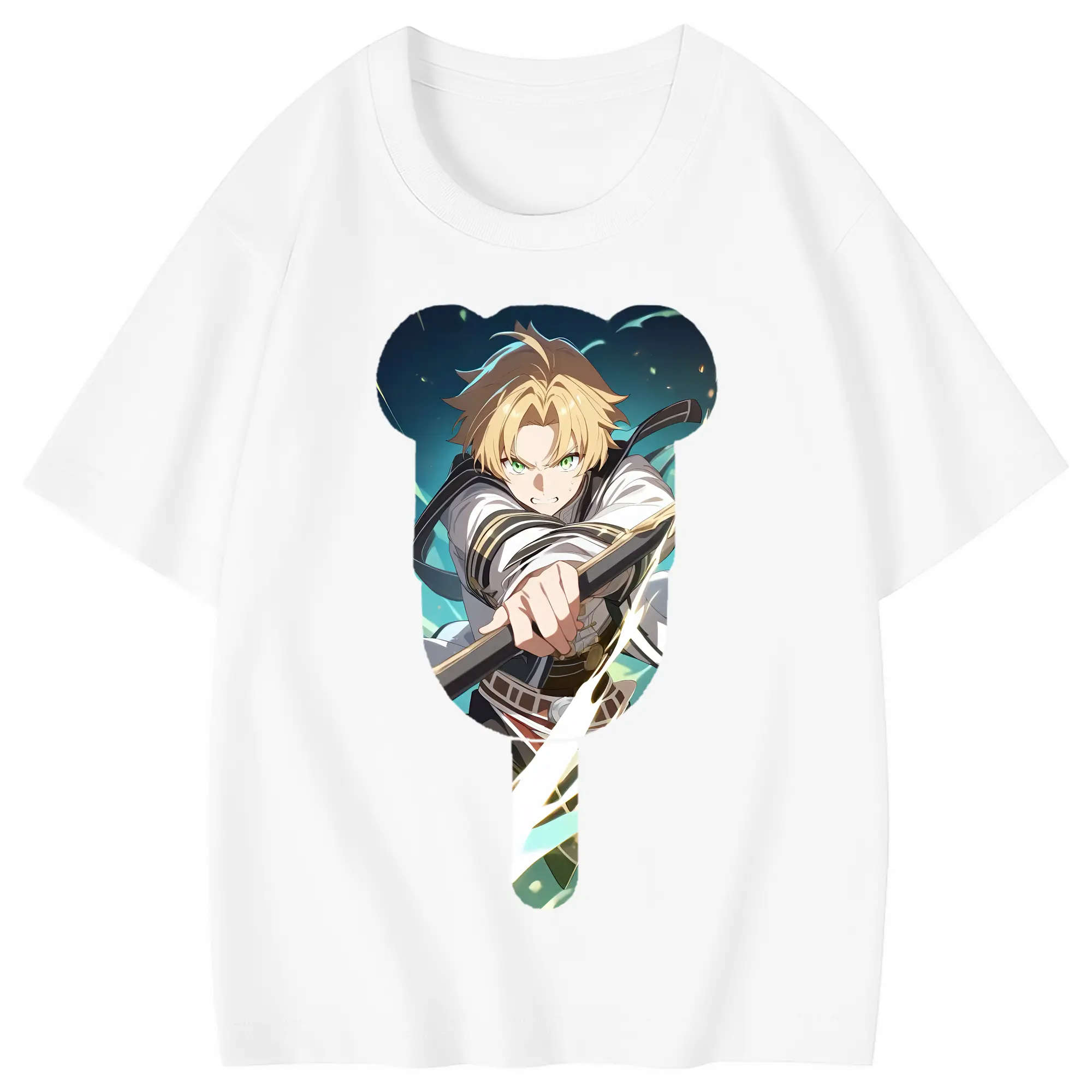 無職転生 グッズ,ルーデウス・グレイラット - 綿100％ キッズTシャツ ・ フロントプリント ・ 快適 通気性 ・ スポーツ カジュアル 散歩用