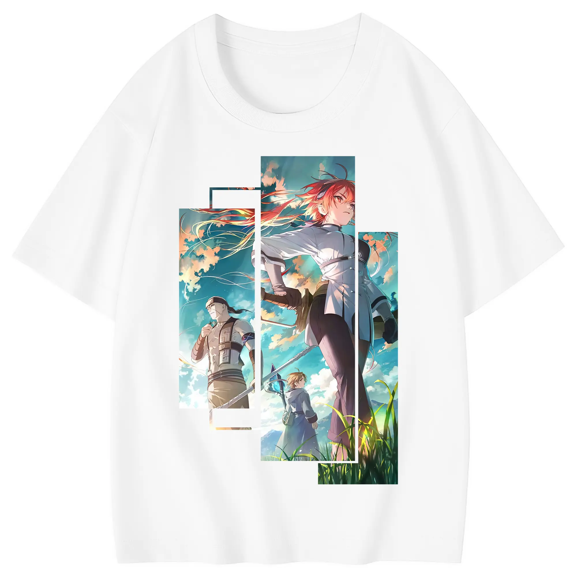 無職転生 グッズ,ルーデウス・グレイラット - 綿100％ キッズTシャツ ・ フロントプリント ・ 快適 通気性 ・ スポーツ カジュアル 散歩用
