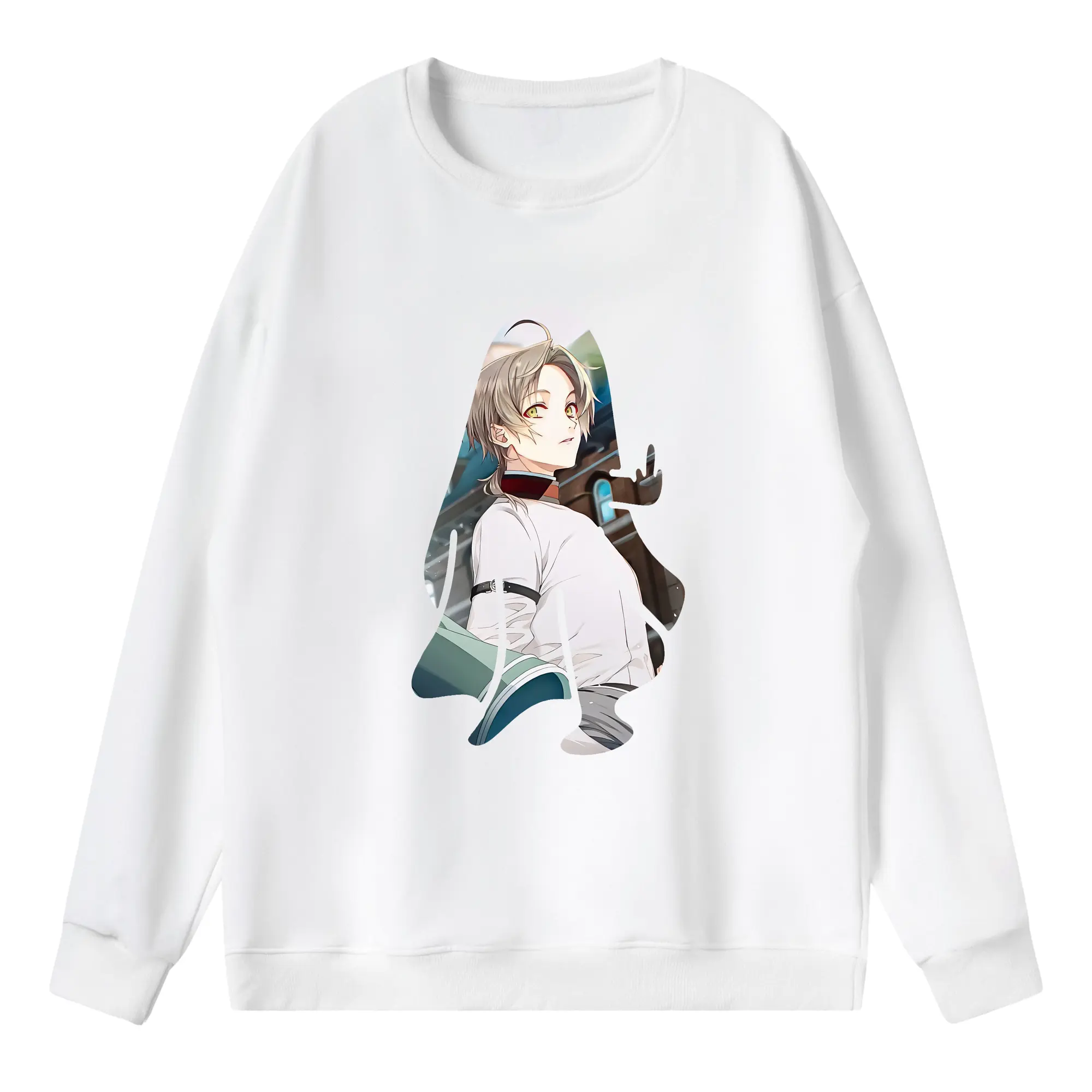 無職転生 グッズ,ルーデウス・グレイラット - 薄手 クルーネック スウェット 裏毛260g · ポリエステル 春秋向け カジュアル 男女兼用 · トレーナー デイリー スポーツ 散歩に最適