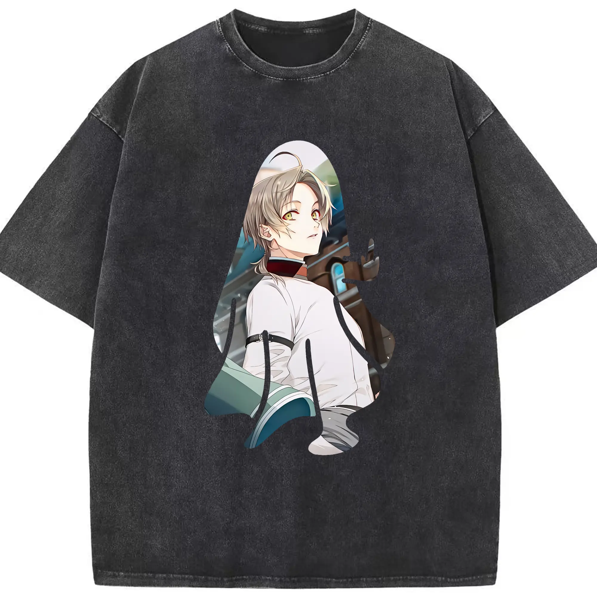 無職転生 グッズ,ルーデウス・グレイラット - 綿100％ ヴィンテージ風 半袖Tシャツ ・ フロントプリント ・ 柔らか肌触り ・ 通気性 快適 ・ スポーツ カジュアル 外出用