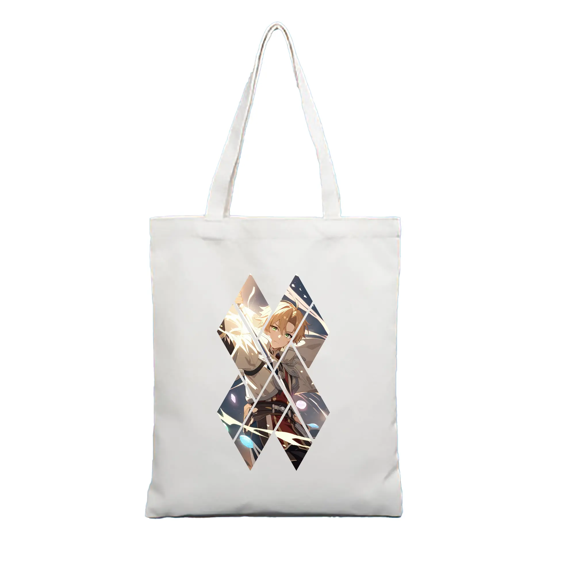 無職転生 グッズ,ルーデウス・グレイラット - 縦型キャンバス手提げバッグ（トートバッグ） ・ キャンバス素材 ・ ショッピング用 ・ 軽量 丈夫 お手入れ簡単