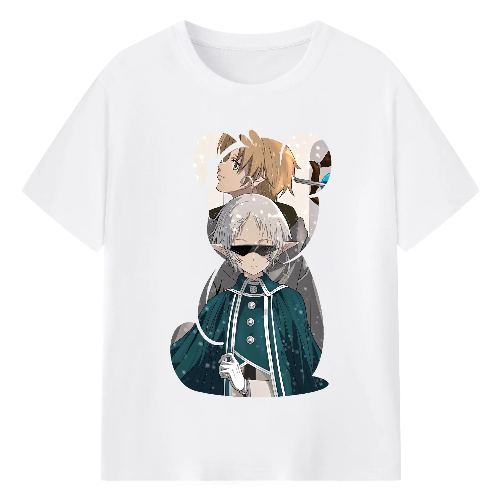 無職転生 グッズ,シルフィエット - 綿100％ 半袖Tシャツ ・ フロントプリント ・ 快適 通気性 ・ 日常使い 散歩 スポーツ用